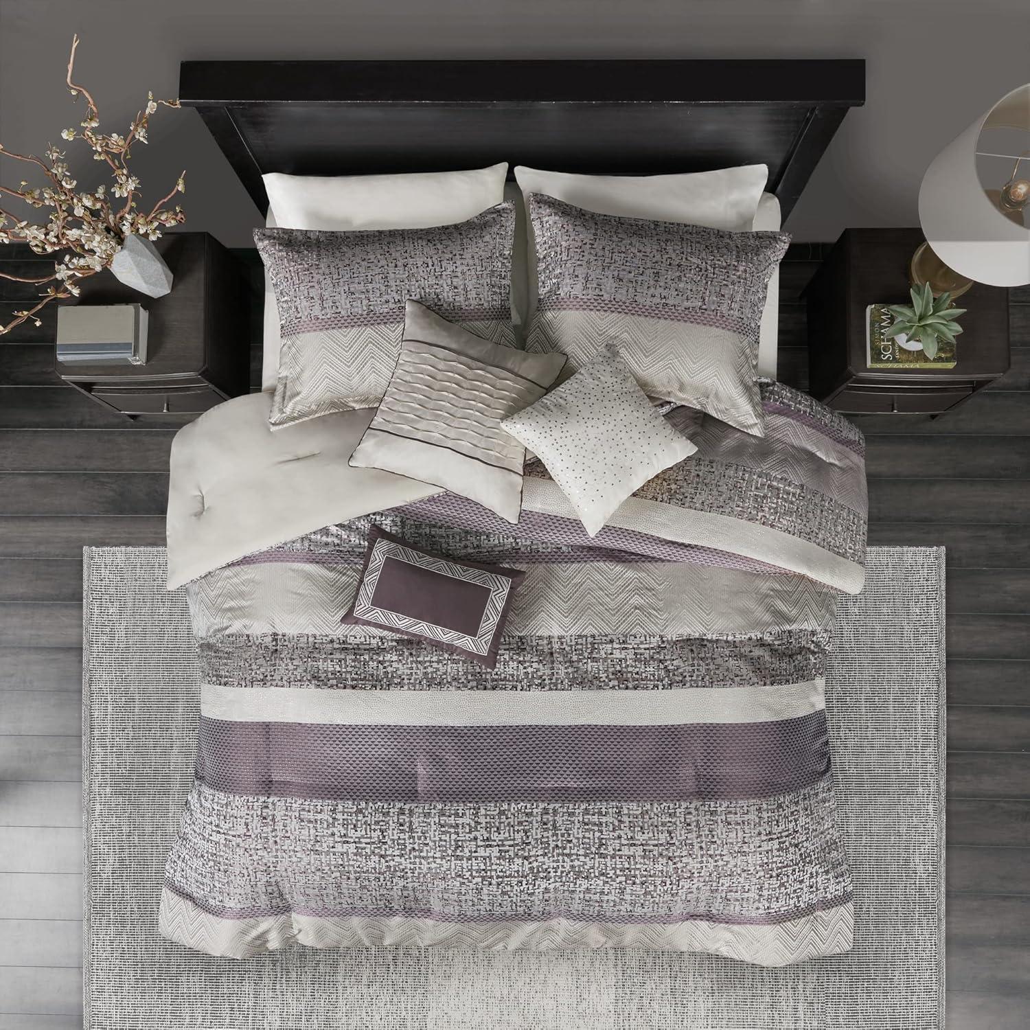 Madison Park Rhapsody 7 Piece Jacquard Comforter Set