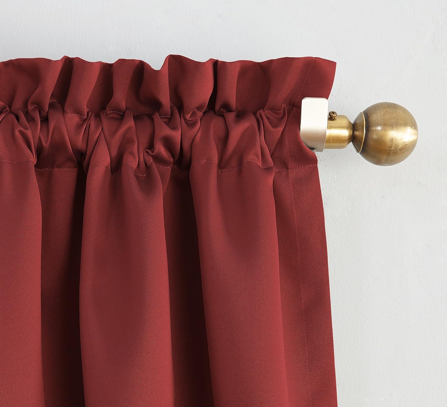 40"x84" Sun Zero Blackout Kenneth Energy Saving Rod Pocket Curtain Panel Red: Noise Reduction, Energy Efficient