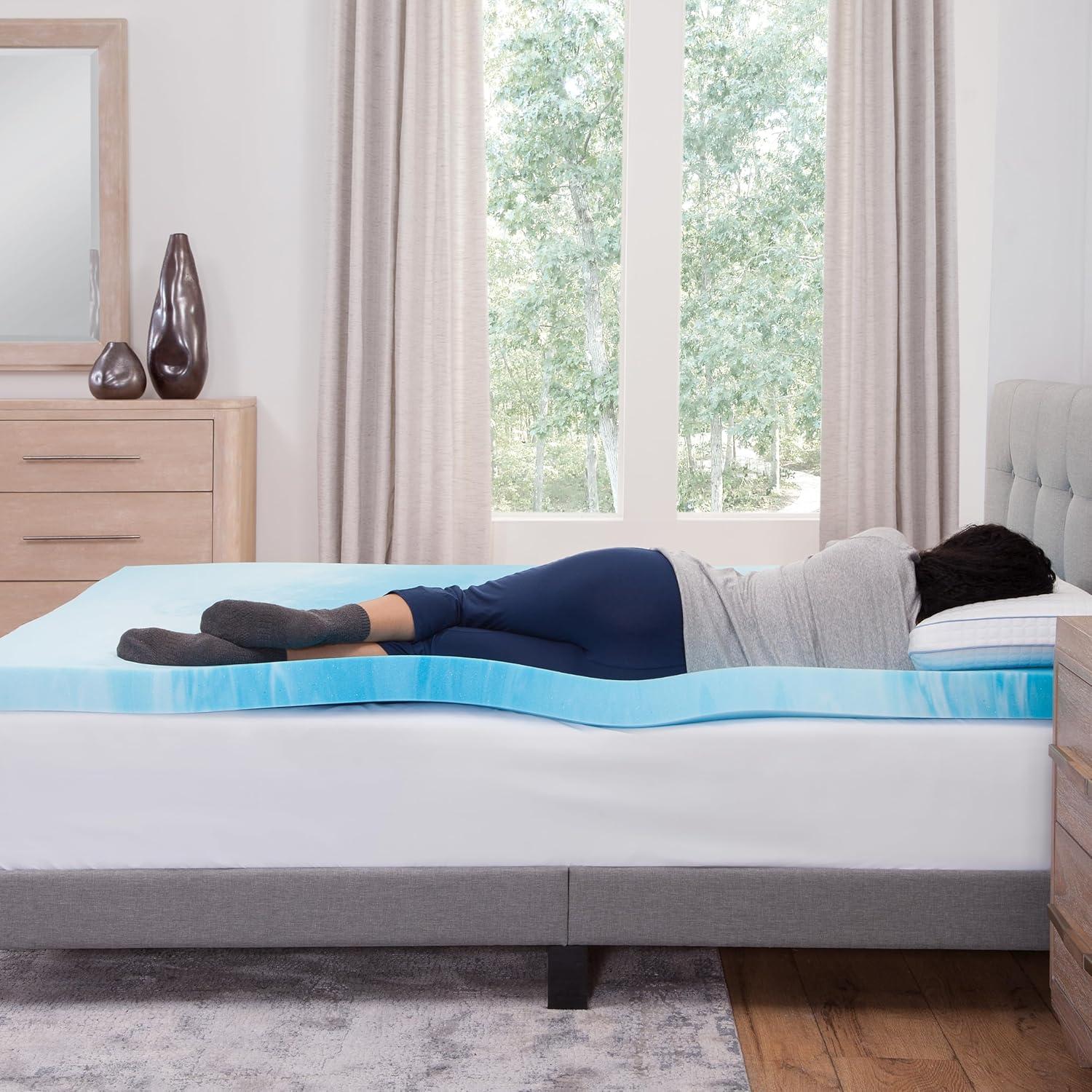 Vibe 3” Gel Swirl Memory Foam Mattress Topper