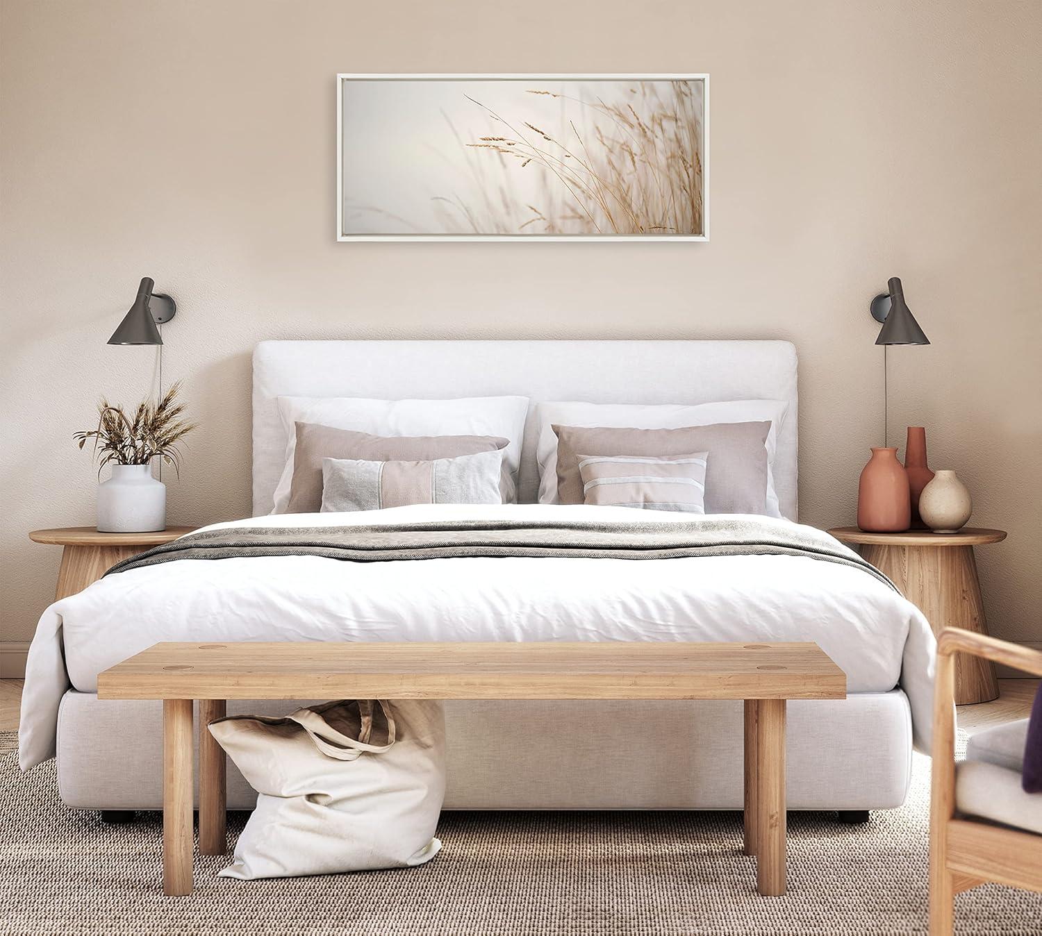 18" x 40" Sylvie Marsh Grass No 1 Framed Canvas by Crystal Lynn Collins - Kate & Laurel All Things Decor: Wall Art Decor