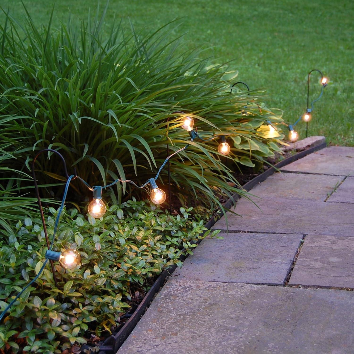 Black Powder-Coated Steel 18" Shepherd's Hooks - Set of 4