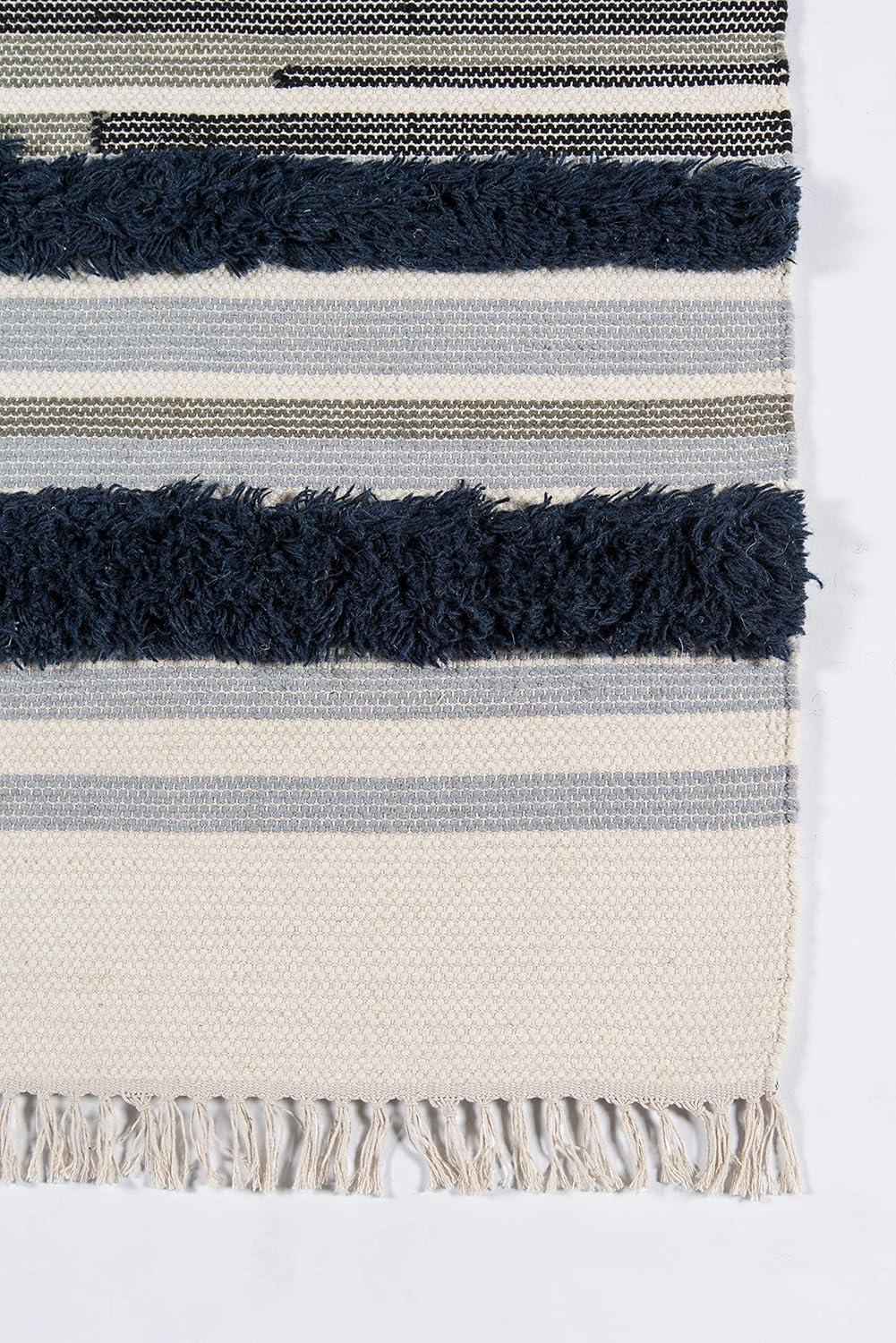 Novogratz Contemporary Rectangle Area Rug, Navy, 3' X 5'