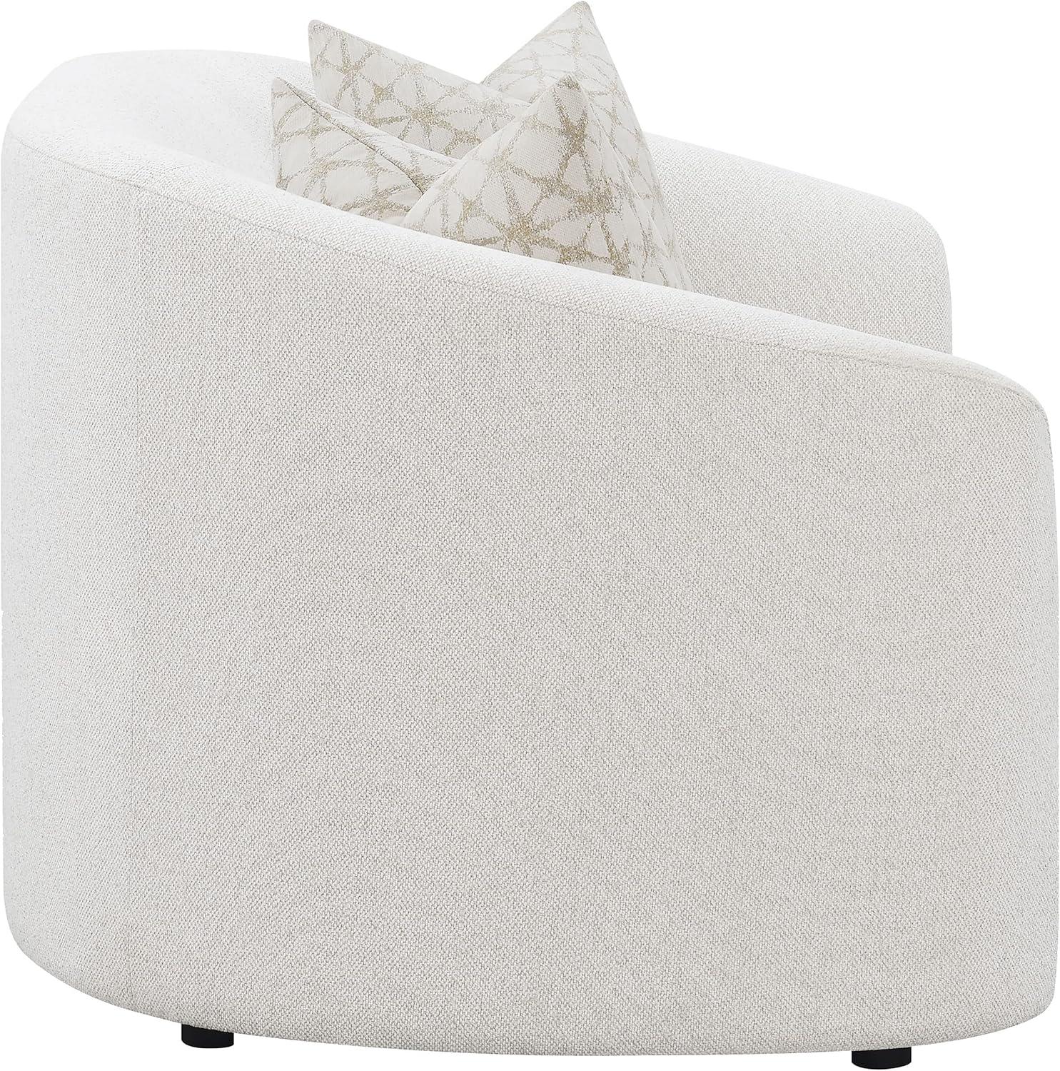 Coaster Company 2 Piece Mid Century Boucle Sofa And Loveseat Set Latte