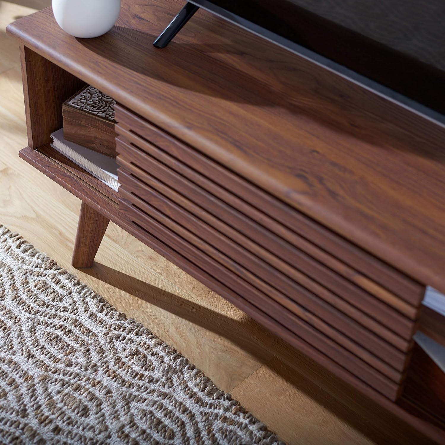 Aurelio 1 Shelf Media Stand - Walnut - Safavieh