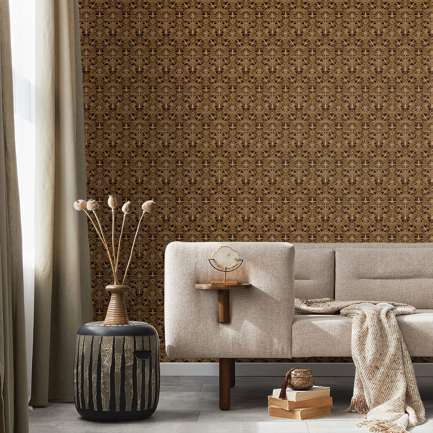 Tommy Bahama Rattan Lattice Geometric 18' L x 20.5" W Peel & Stick Wallpaper Roll