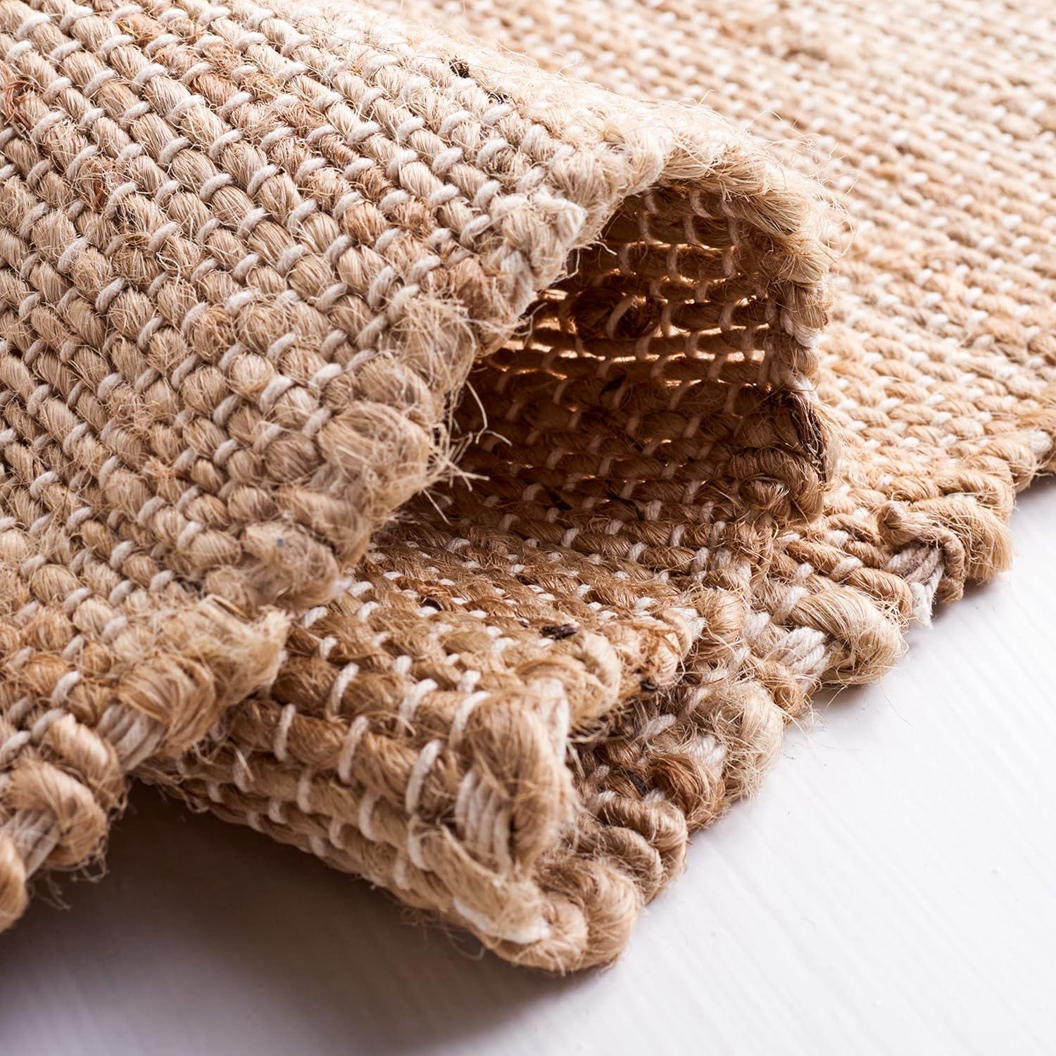 Natura NAT871 Hand Woven Area Rug - Natural/Black - 5'x8' - Safavieh.