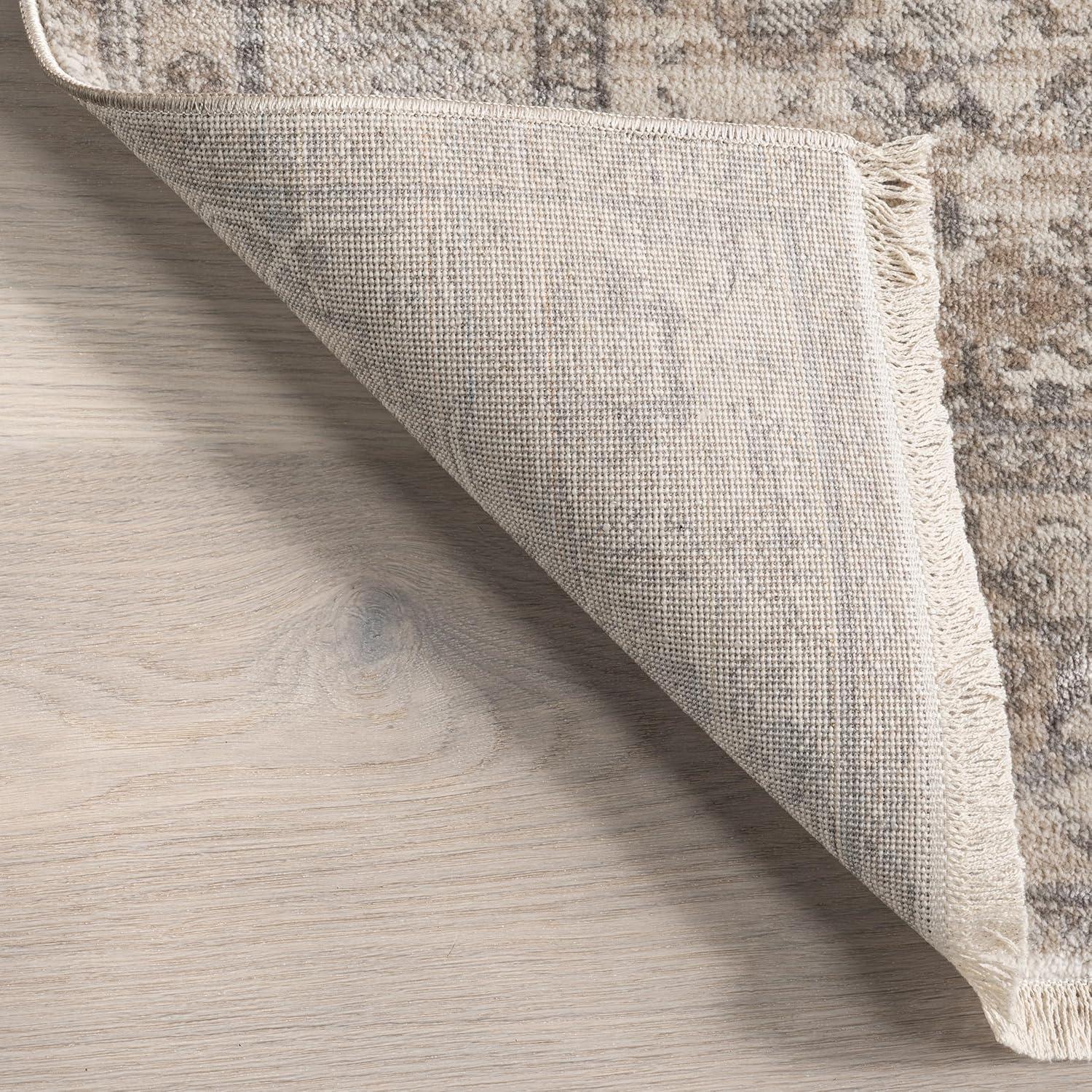 Nuloom Harriet Medallion 4x6 Indoor Area Rug for Living Room Bedroom Dining Room Kitchen, Neutral/Beige