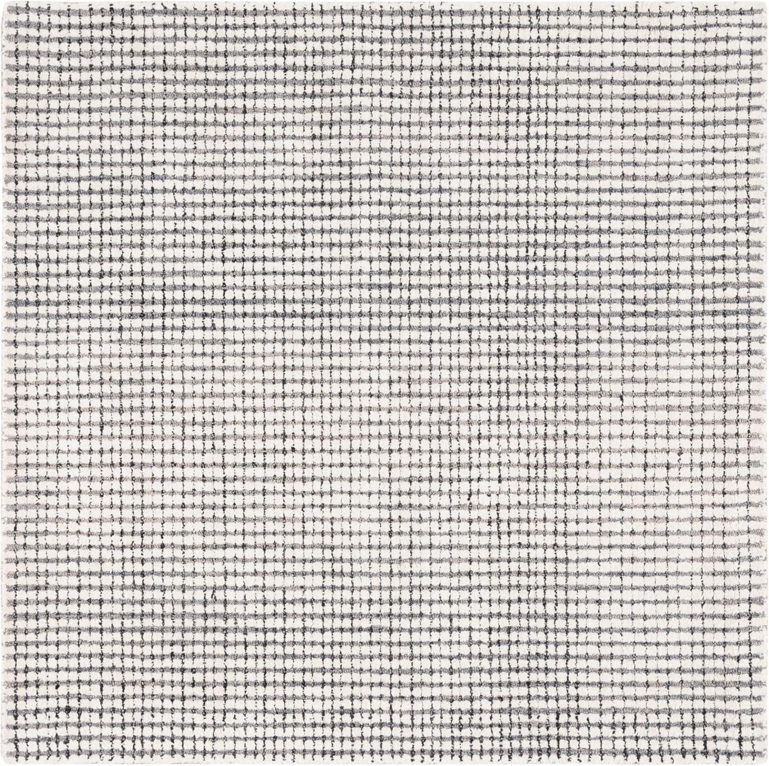 Latitude Run® Abstract Hand Tufted Wool Checkered Rug