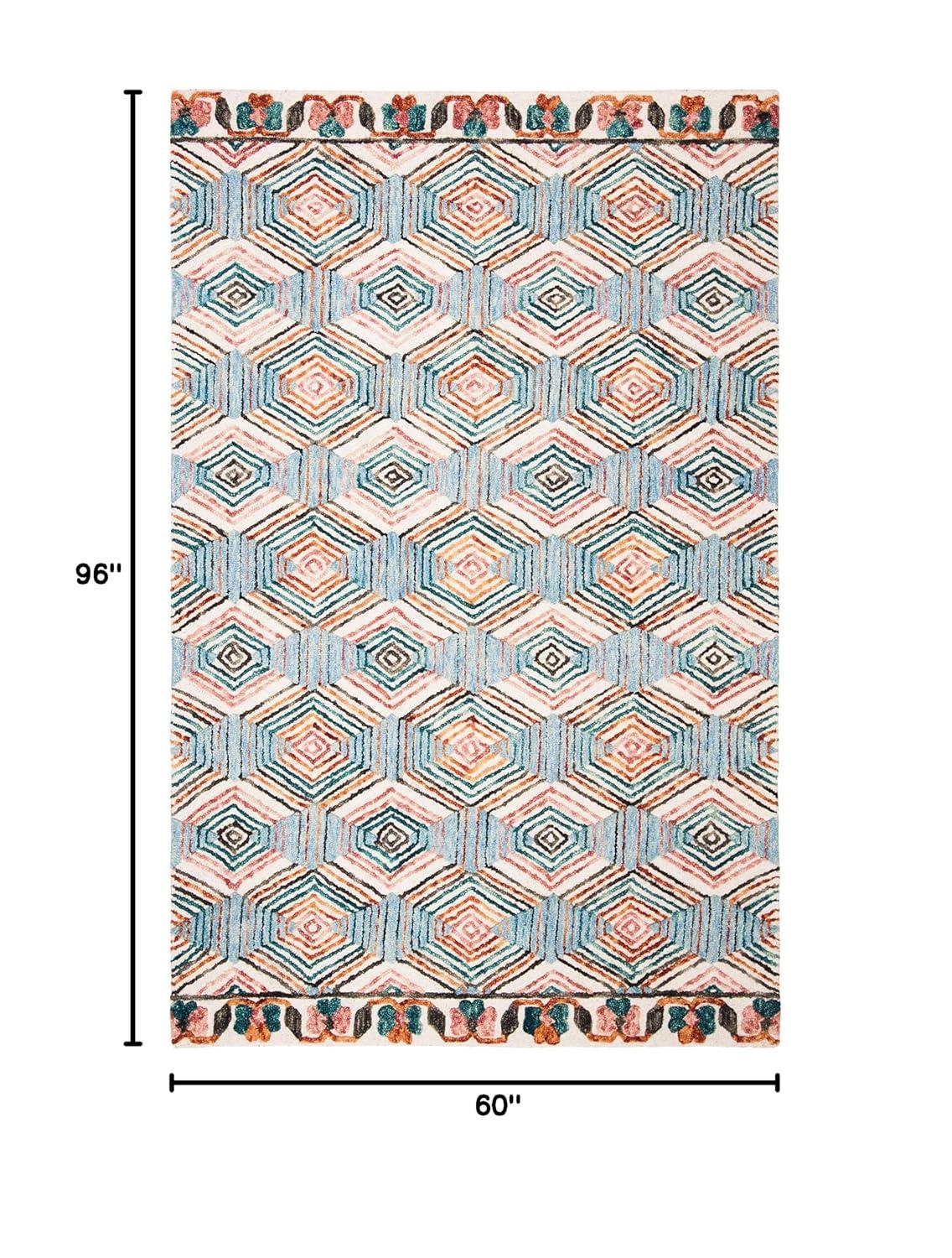 Trace TRC522 Hand Tufted Area Rug - Ivory/Light Blue - 5'x8' - Safavieh.
