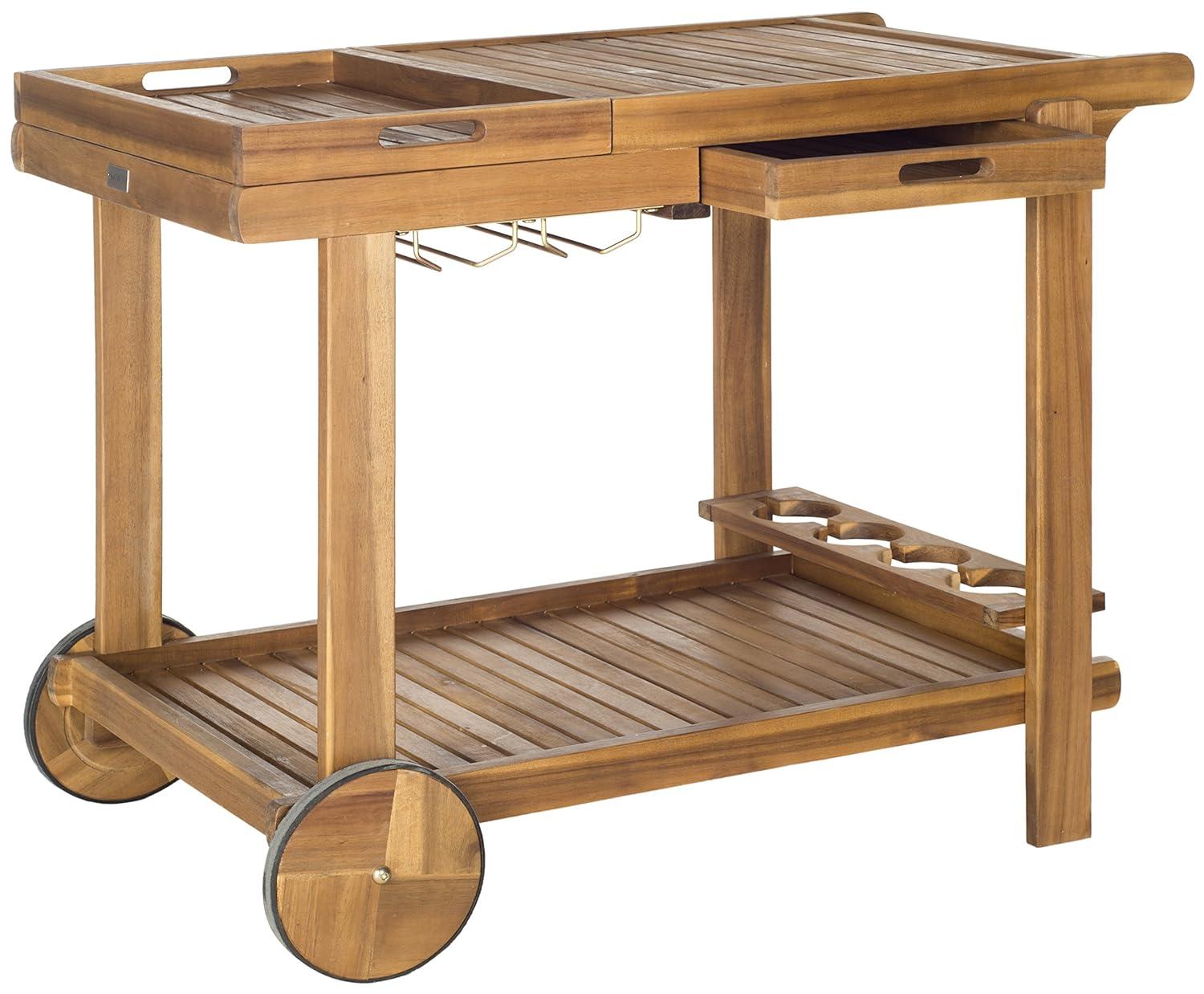 Orland Outdoor Tea Trolley PAT7010 - Natural - Safavieh