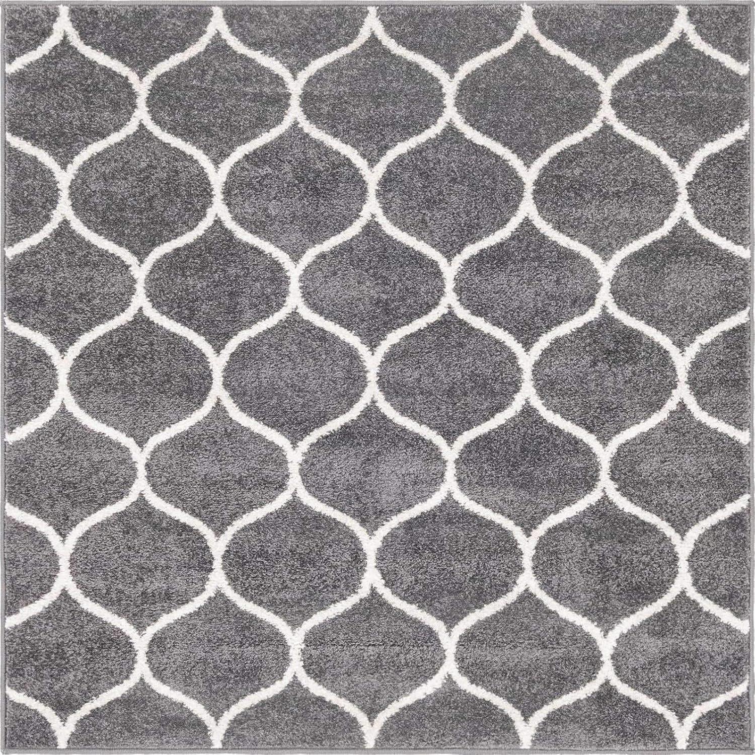 Unique Loom Trellis Frieze Rounded Area Rug