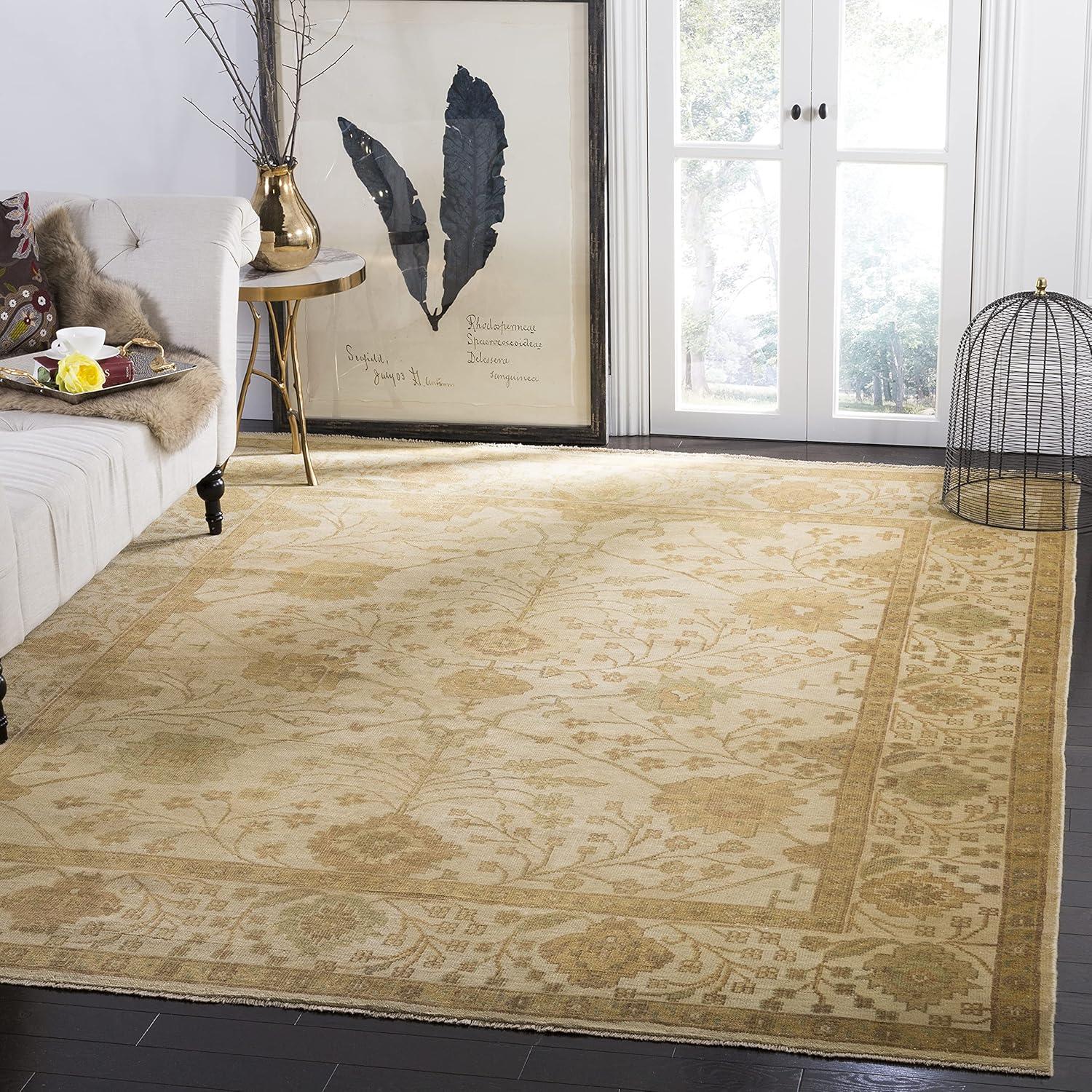 Oushak Hand Knotted Wool Oriental Rug