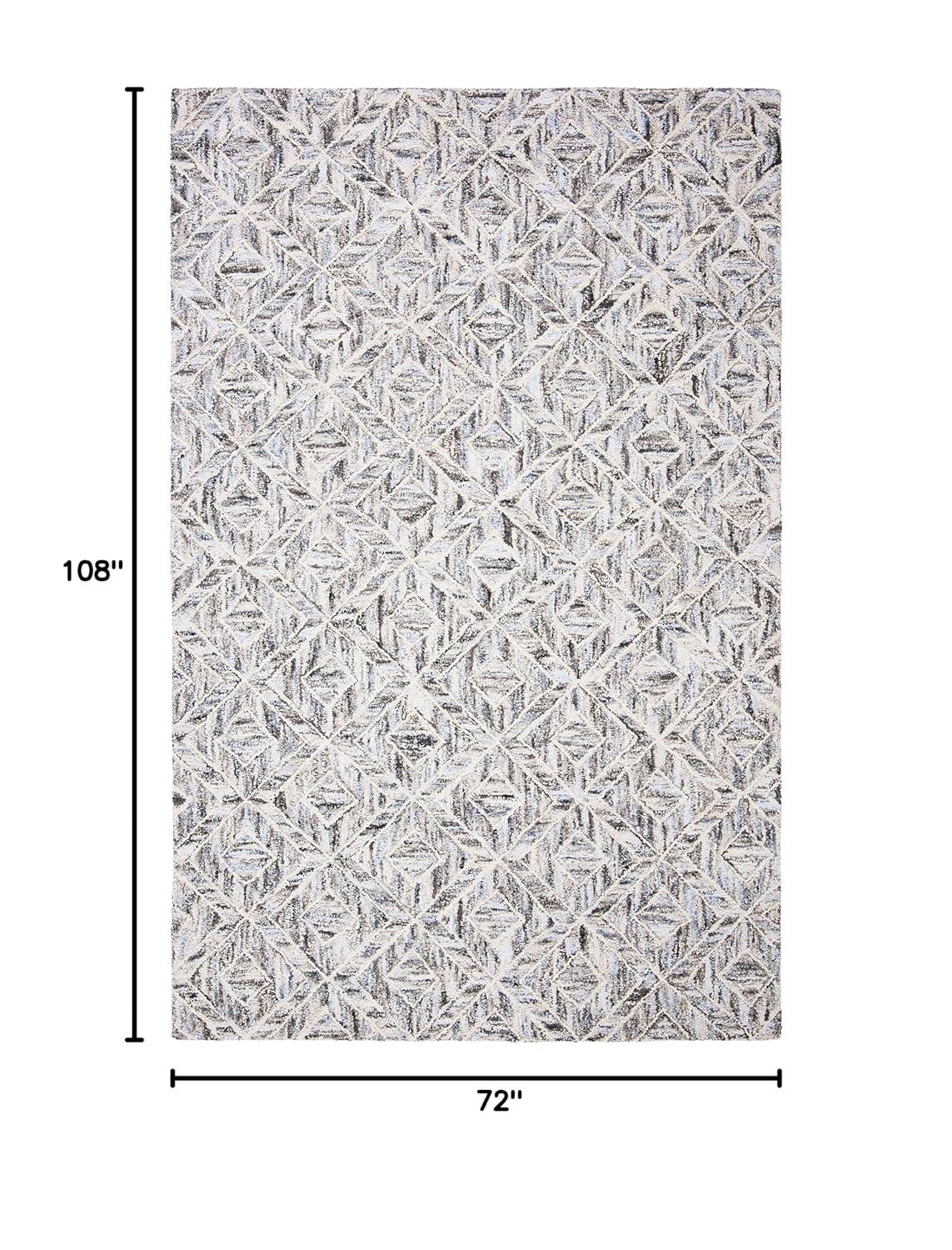 Abstract ABT631 Hand Tufted Area Rug - Grey/Beige - 6'x9' - Safavieh.