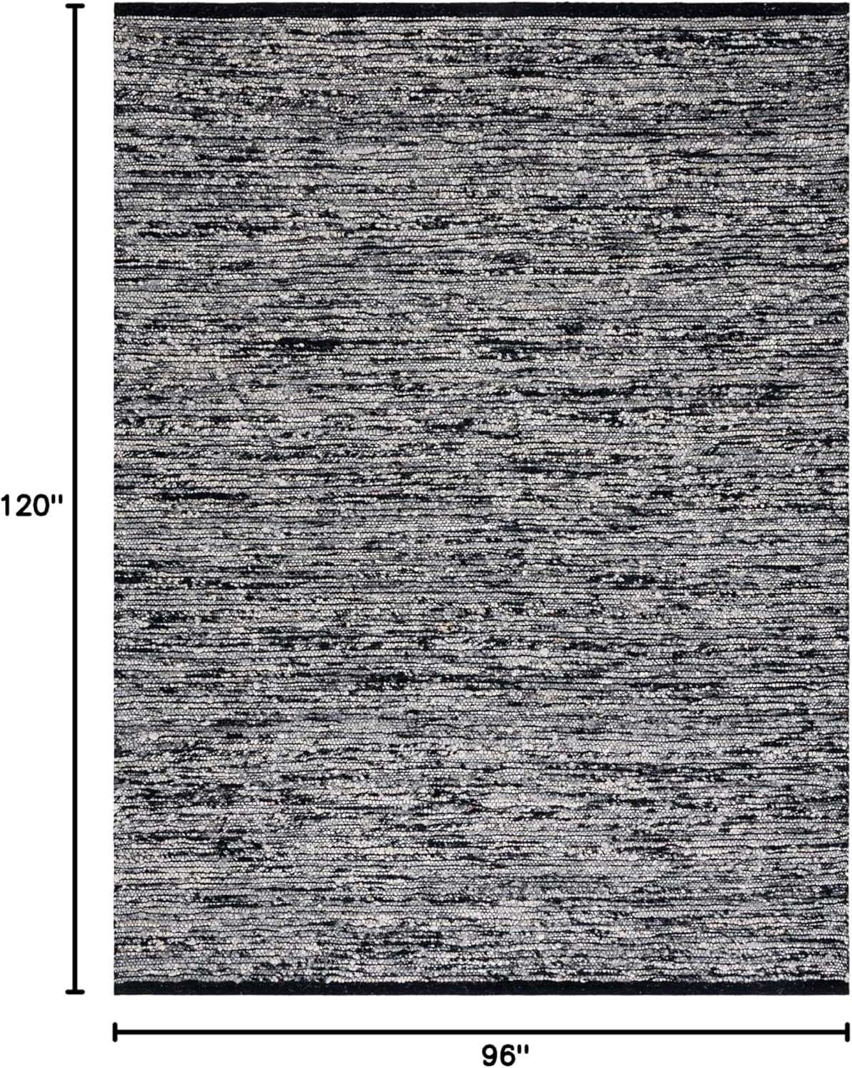 Natura NAT925 Flat Weave Indoor Area Rug - Black - 8'x10' - Safavieh