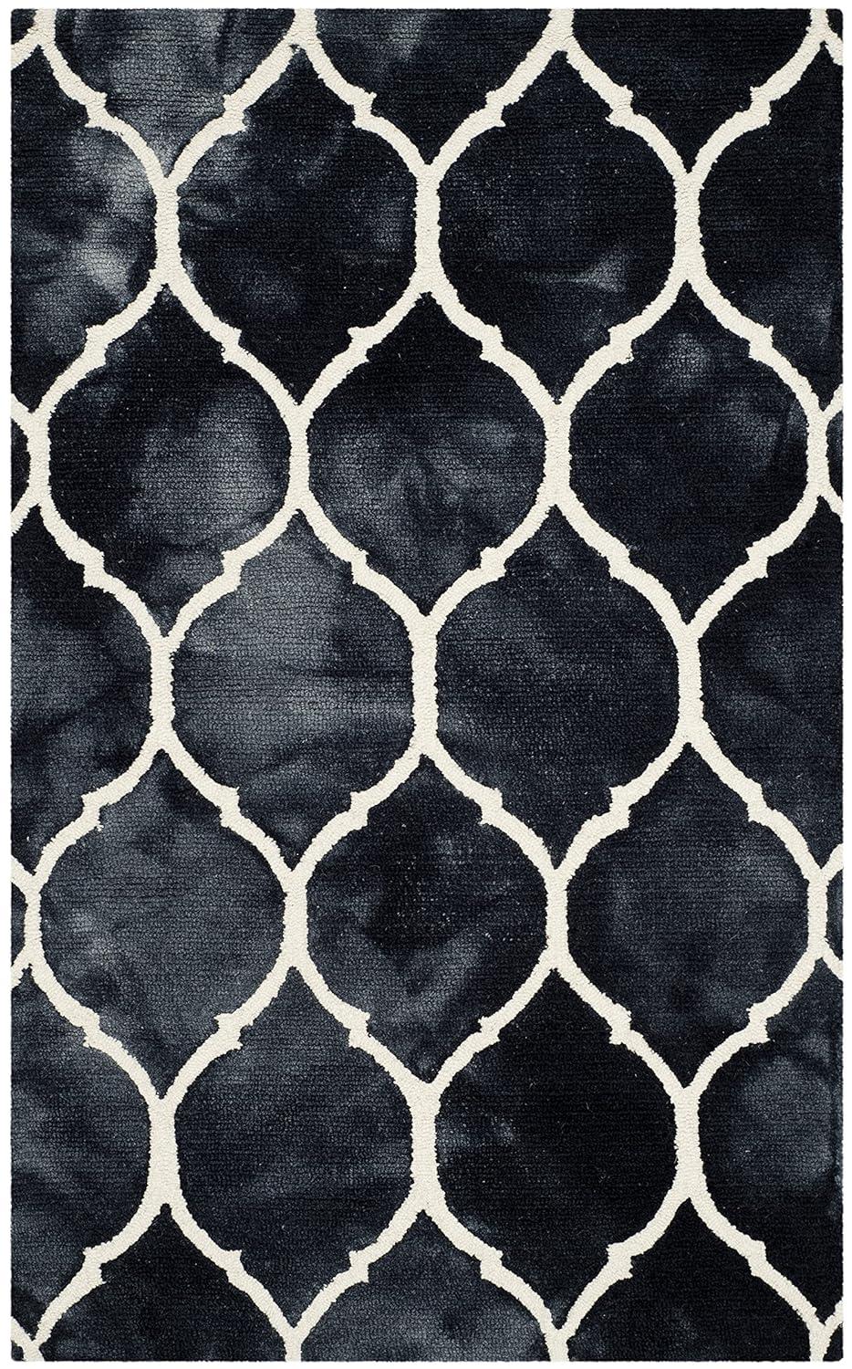 Dip Dye DDY685 Hand Tufted Indoor Accent Rug - Graphite/Ivory - 3'x5' - Safavieh