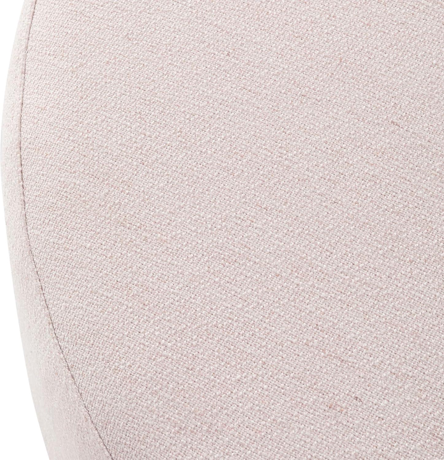 Maven Lane Celia Contemporary Upholstered Ottoman with Refined White Wood Finish