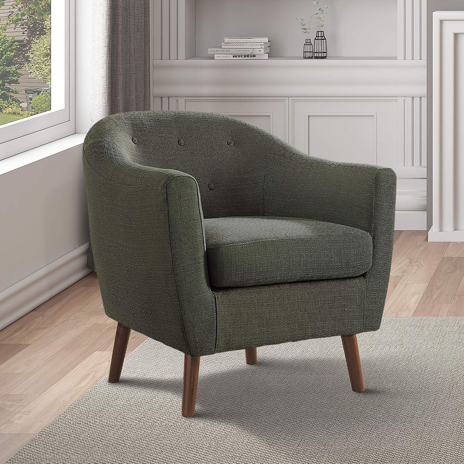 Lexicon Lucille Upholstered Accent Chair in Gray