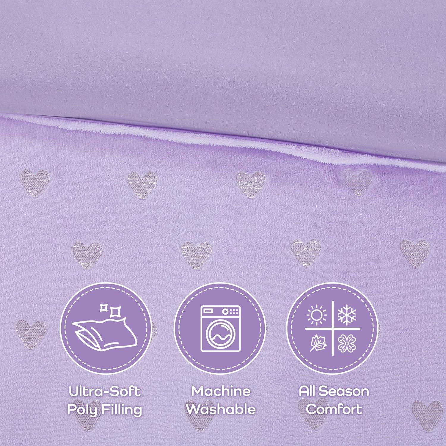 Intelligent Design Rosalie Metallic Printed Plush Comforter Set