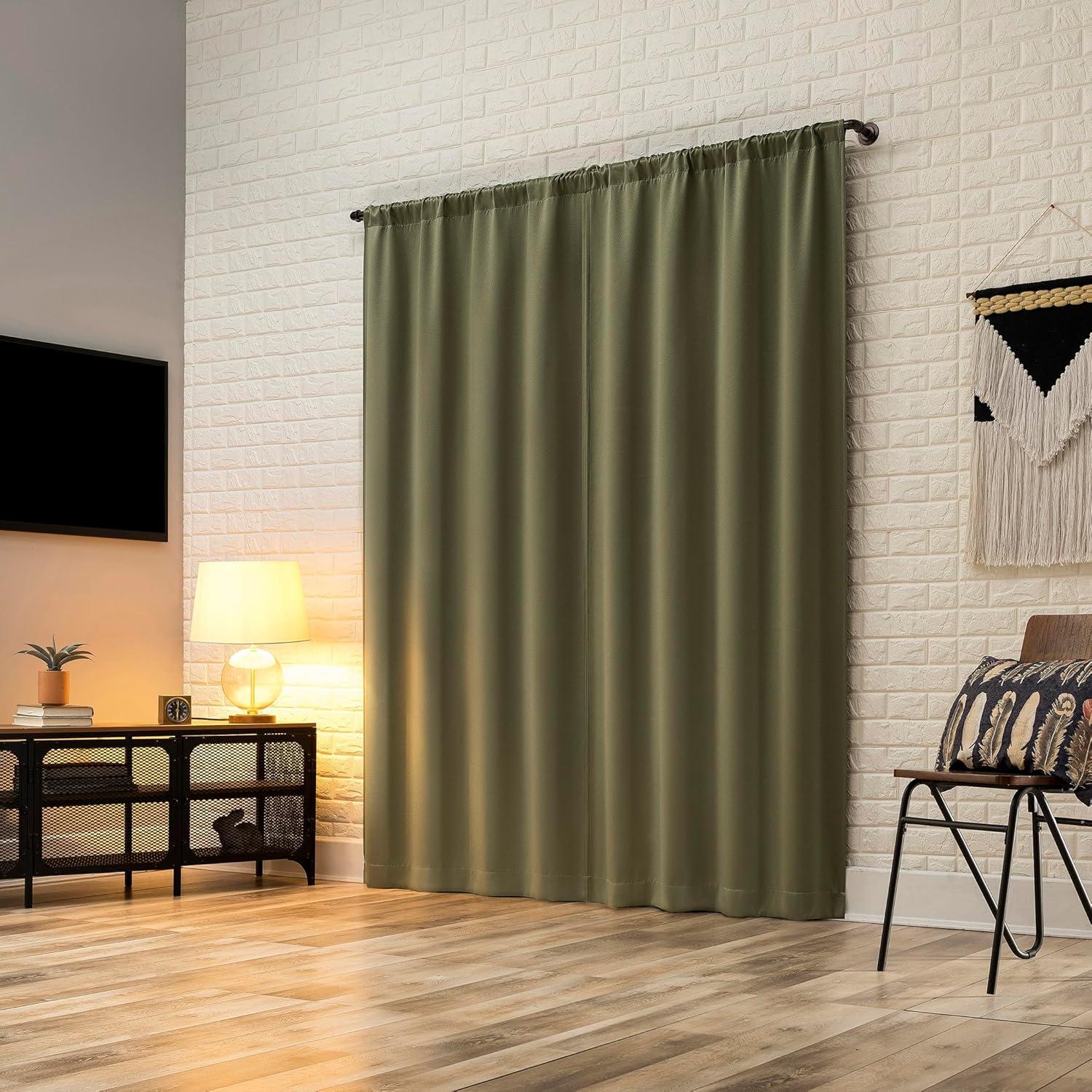 Bergen Theater Grade 100% Blackout Rod Pocket Curtain Panel