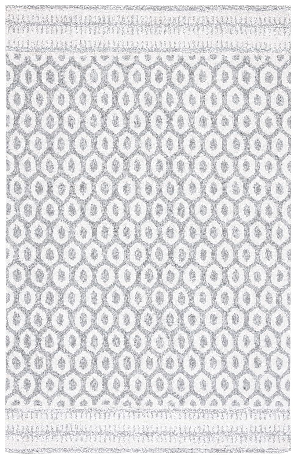 Capri CPR708 Tufted Indoor Area Rug - Ivory/Grey - 5'x8' - Safavieh