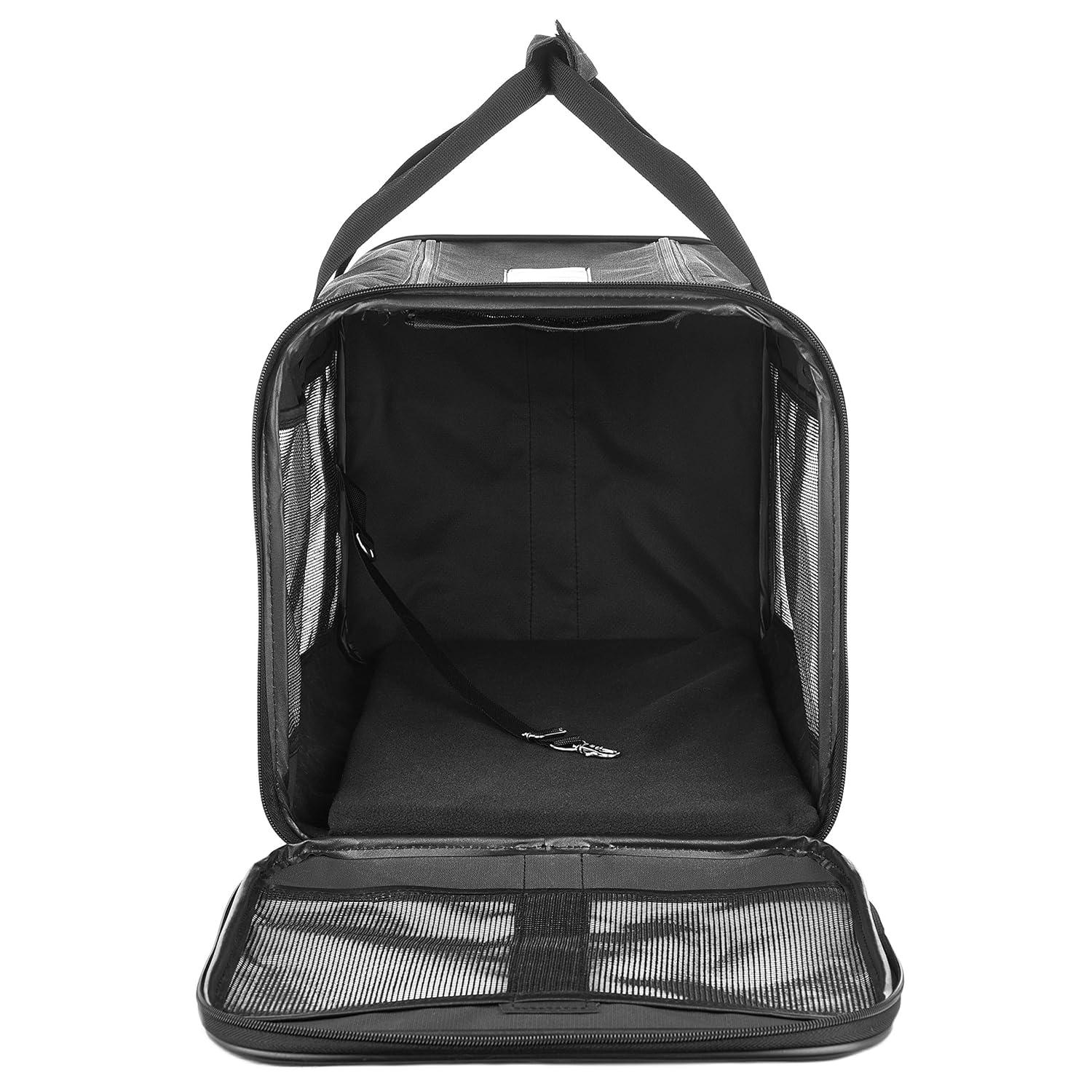 HITCH ScratchMe Pet Travel Carrier Soft Sided Portable Bag for Cats, Small Dogs, Kittens or Puppies, Collapsible, Durable, Airline Approved, Carry Your Pet with You Safely and Comfortably (L)