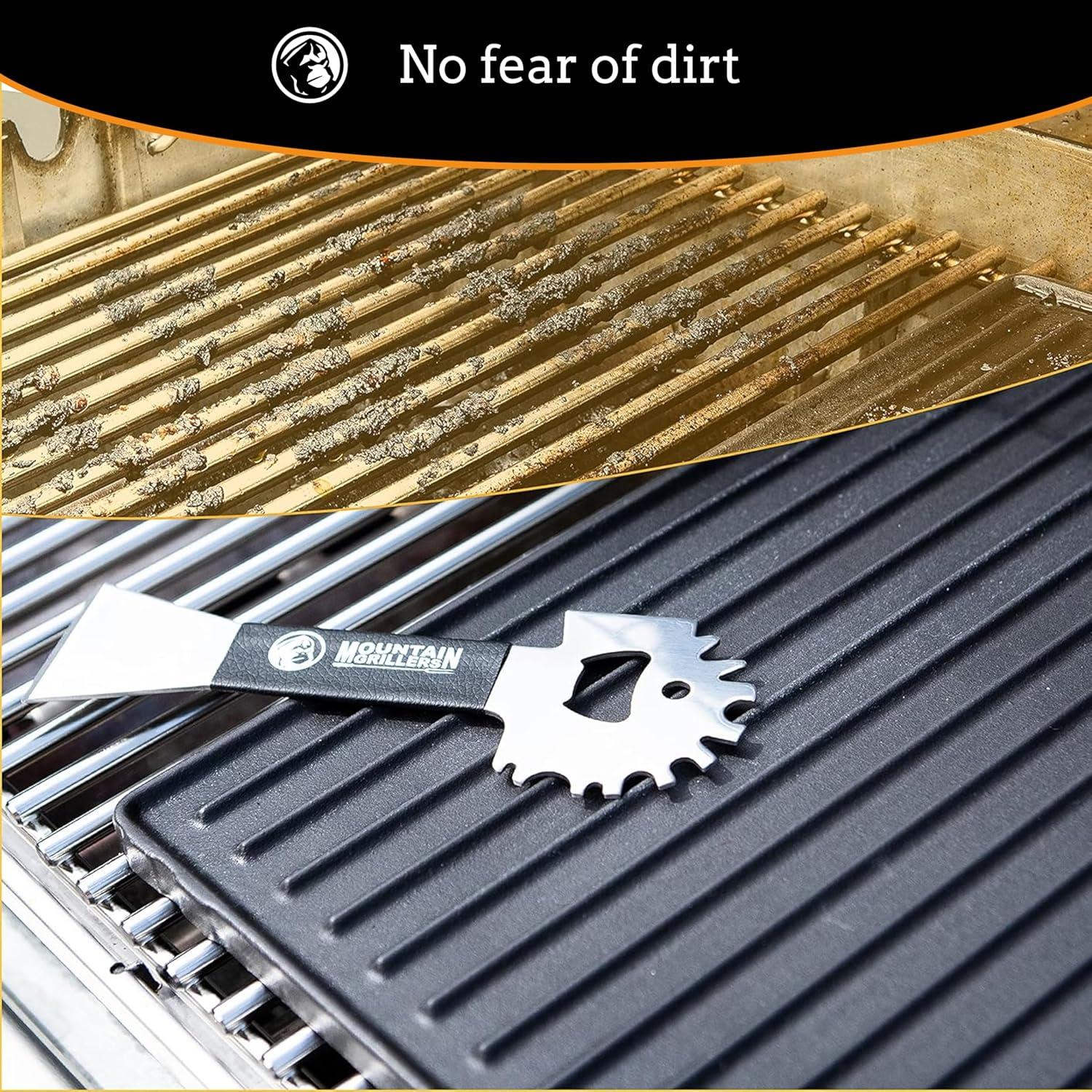 Mountain Grillers BBQ Grill Grate Scraper - Silver