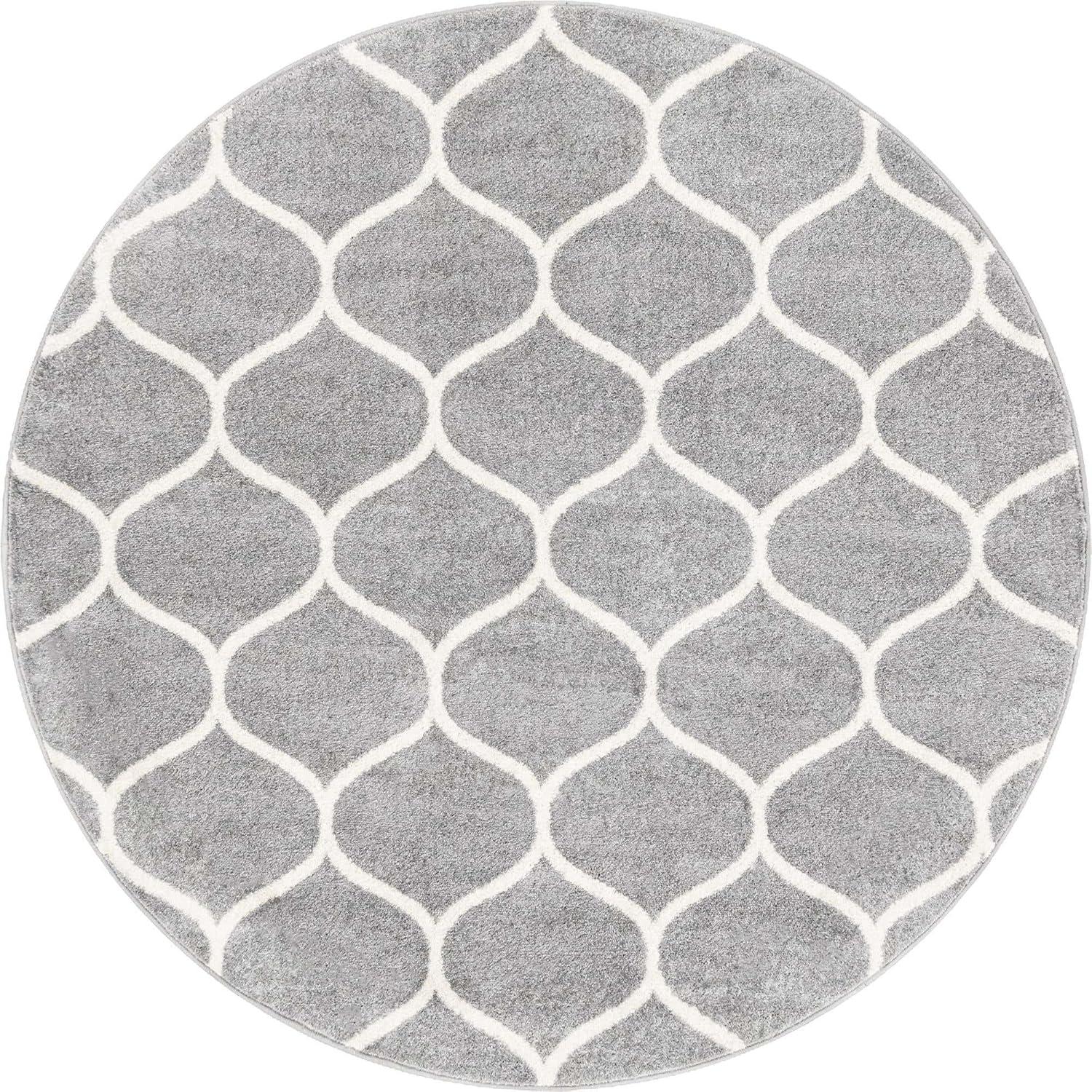 Unique Loom Trellis Frieze Rounded Area Rug