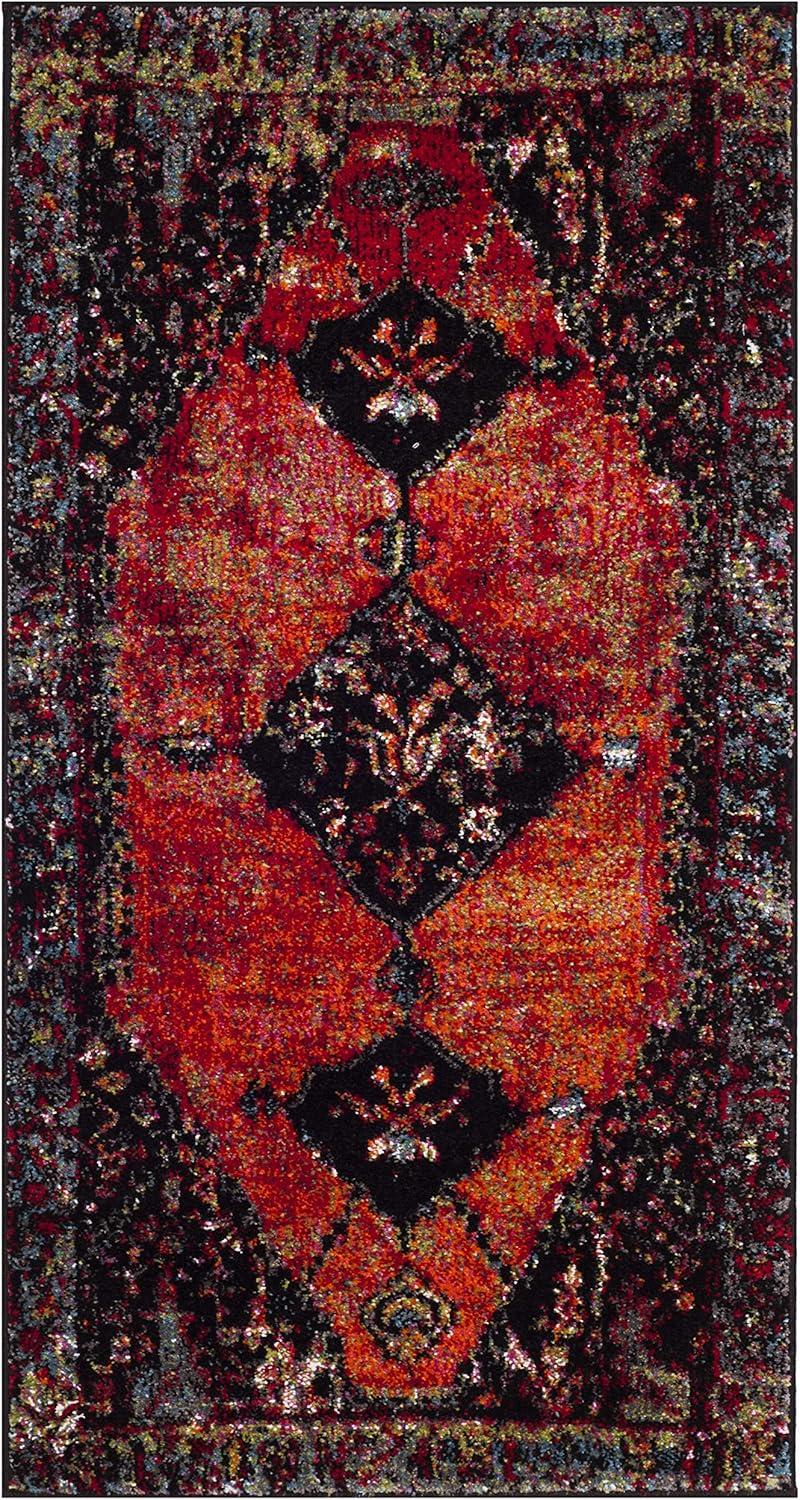 Vintage Hamadan VTH217 Power Loomed Indoor Runner Rug - Orange/Multi - 2'3"x12' - Safavieh