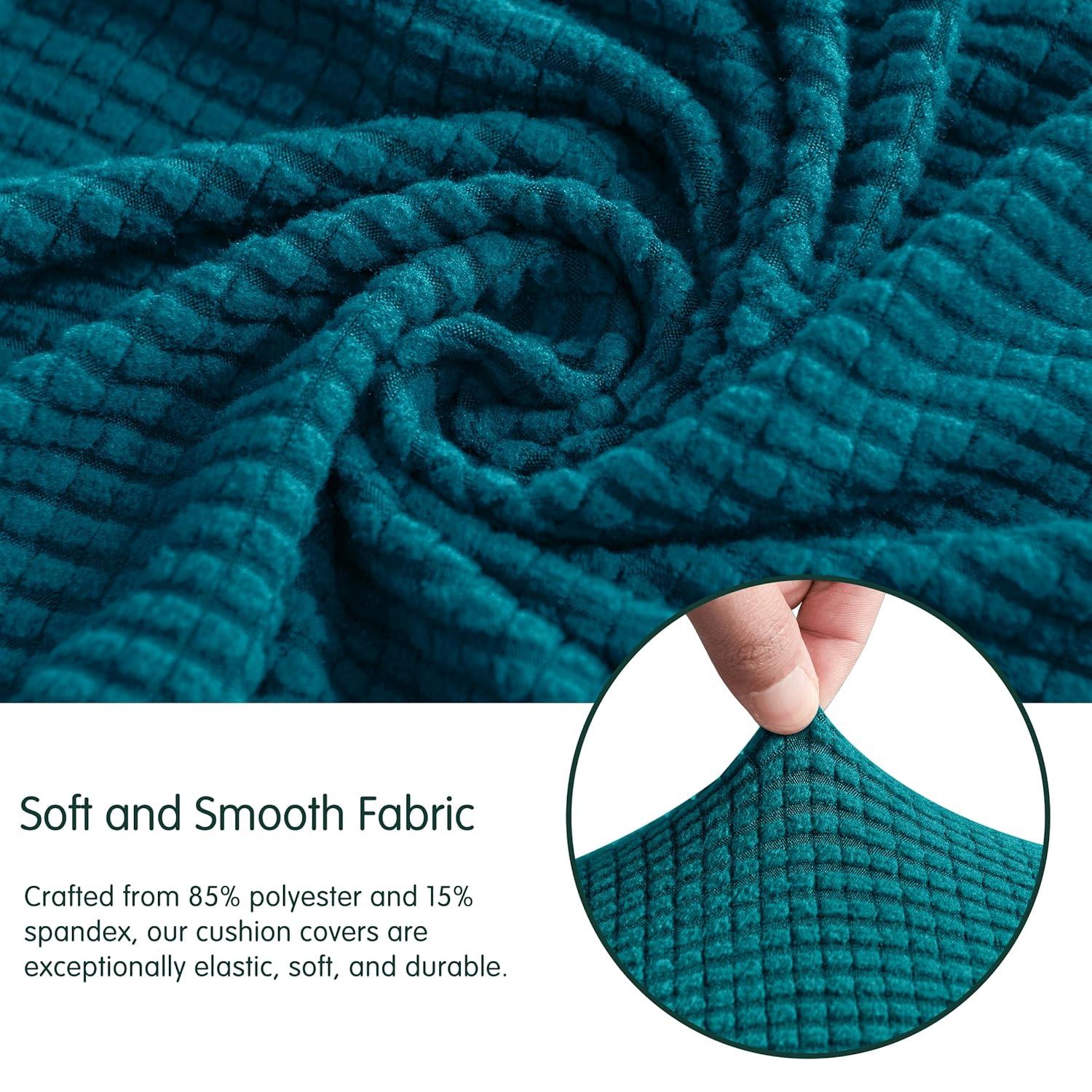 CHUN YI Spandex Stretch Couch Cushion Covers Sofa Seat Slipcovers (Loveseat, Blue)