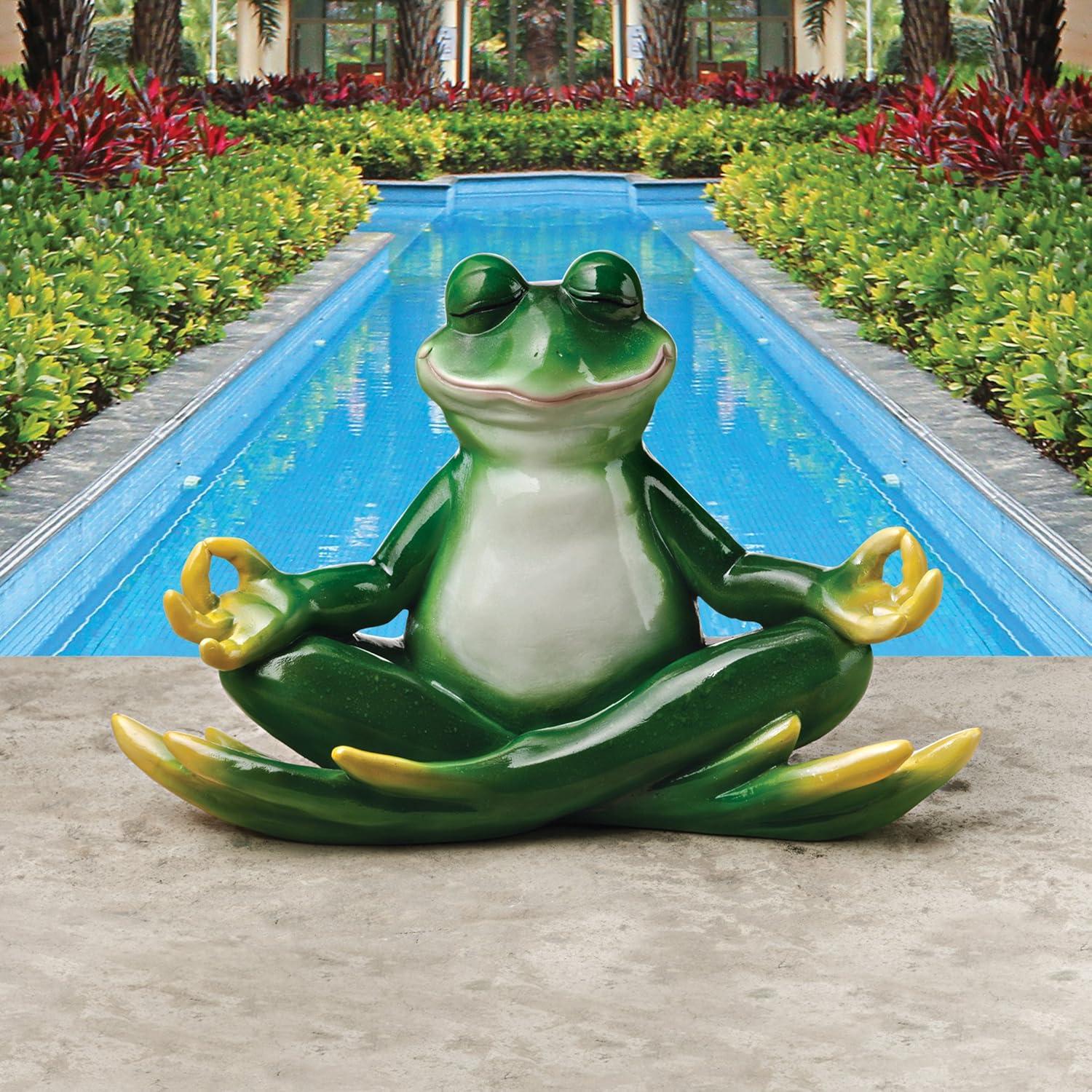 Strike a Pose Zen Yoga Frog Statue