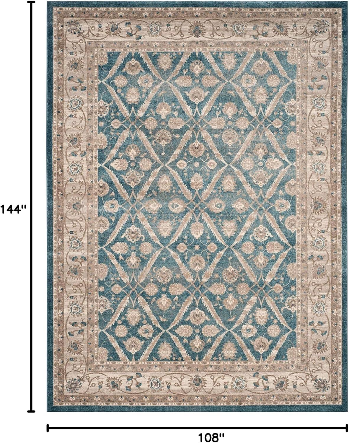 SAFAVIEH Sofia Jerrod Floral Bordered Area Rug, Blue/Beige, 9' x 12'