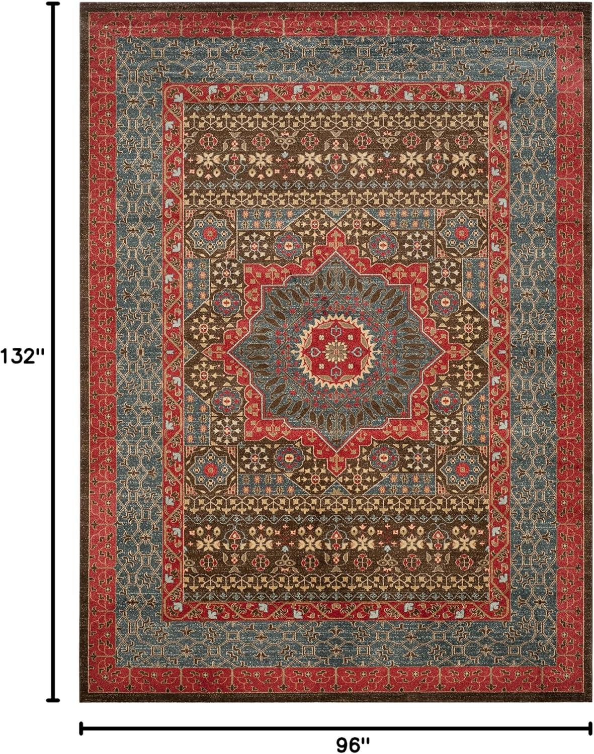 Mahal MAH620 Power Loomed Indoor Area Rug - Navy/Red - 8'x11' - Safavieh.