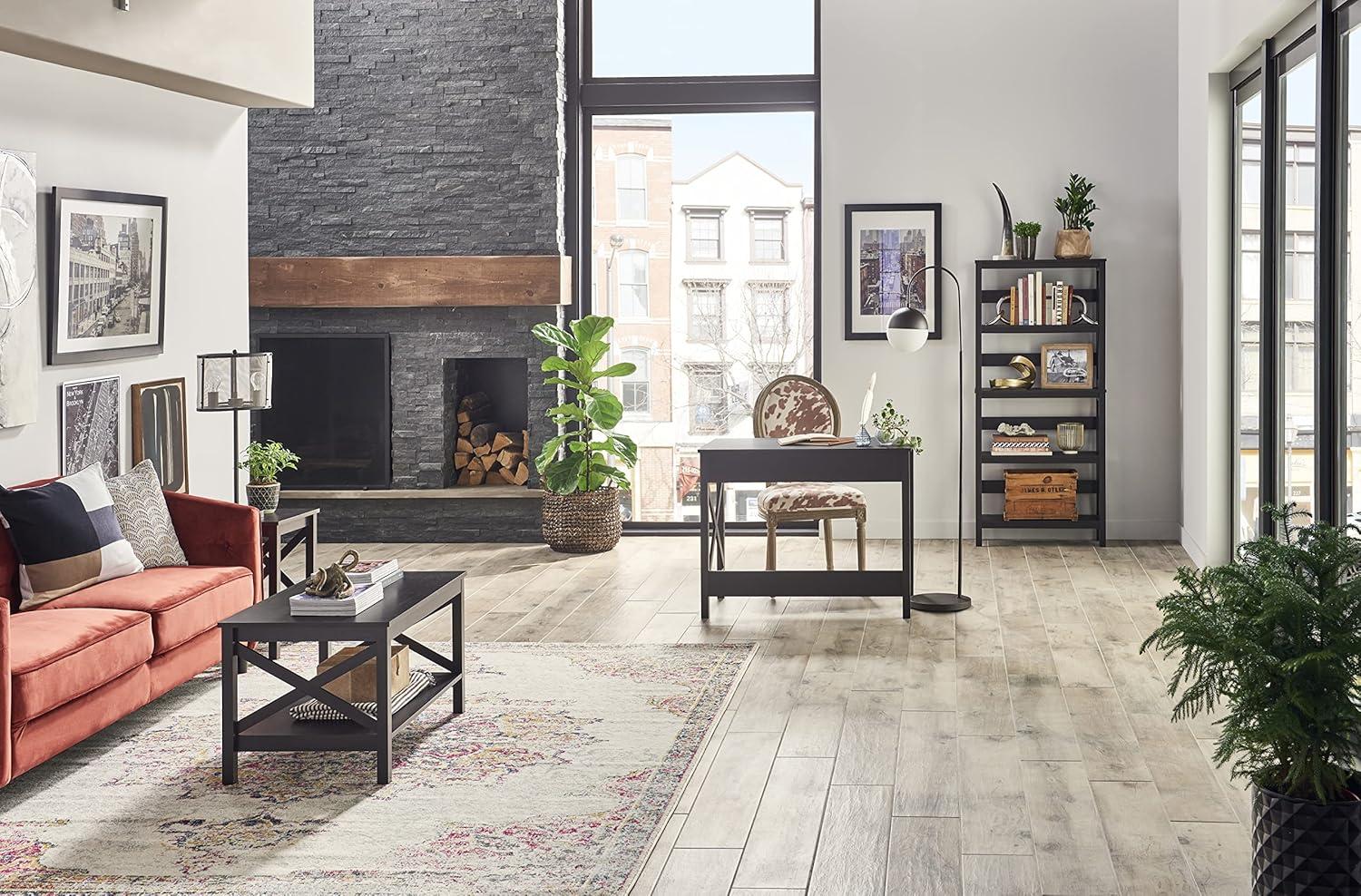 ClosetMaid X-Frame Furniture Two-Tier Coffee Table with Shelf