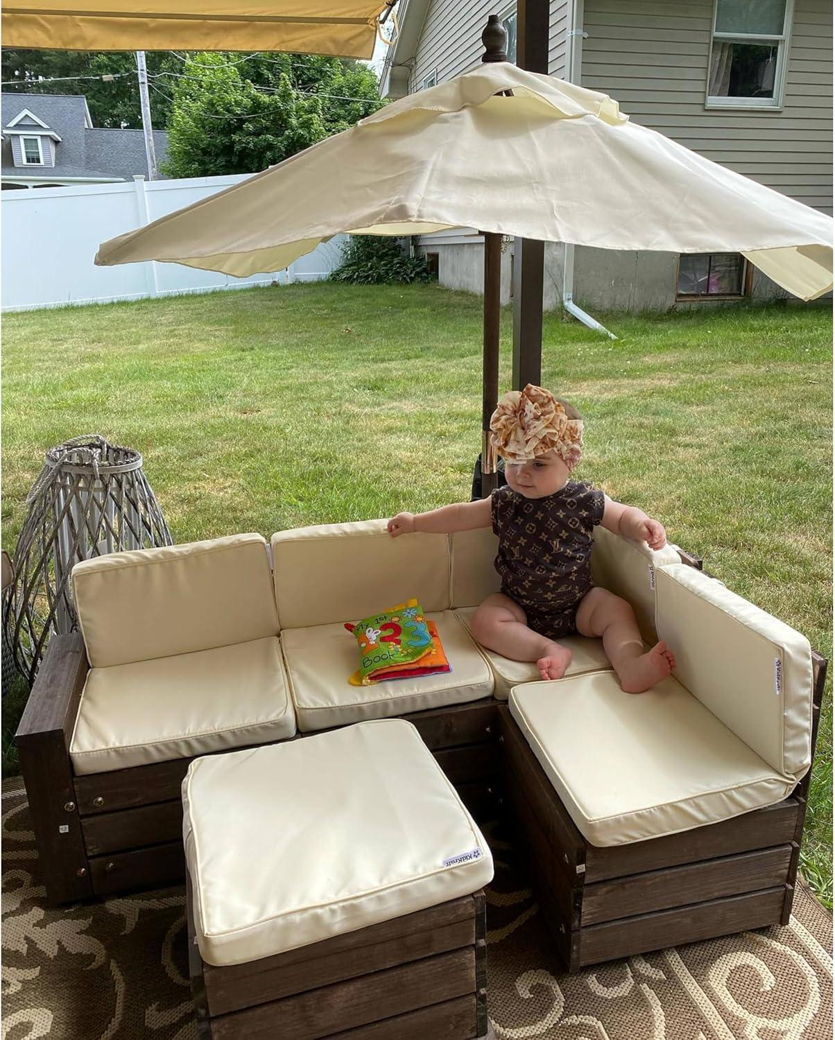 Kids 6 Piece Outdoor Table Or Chair and Chair Set