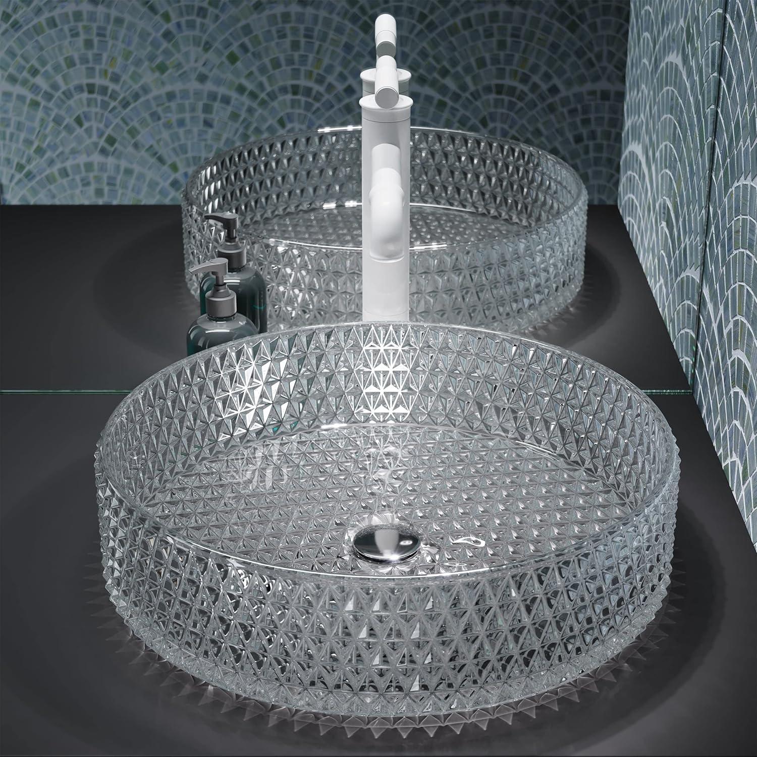 Caché 15.75" Round Glass Vessel Sink