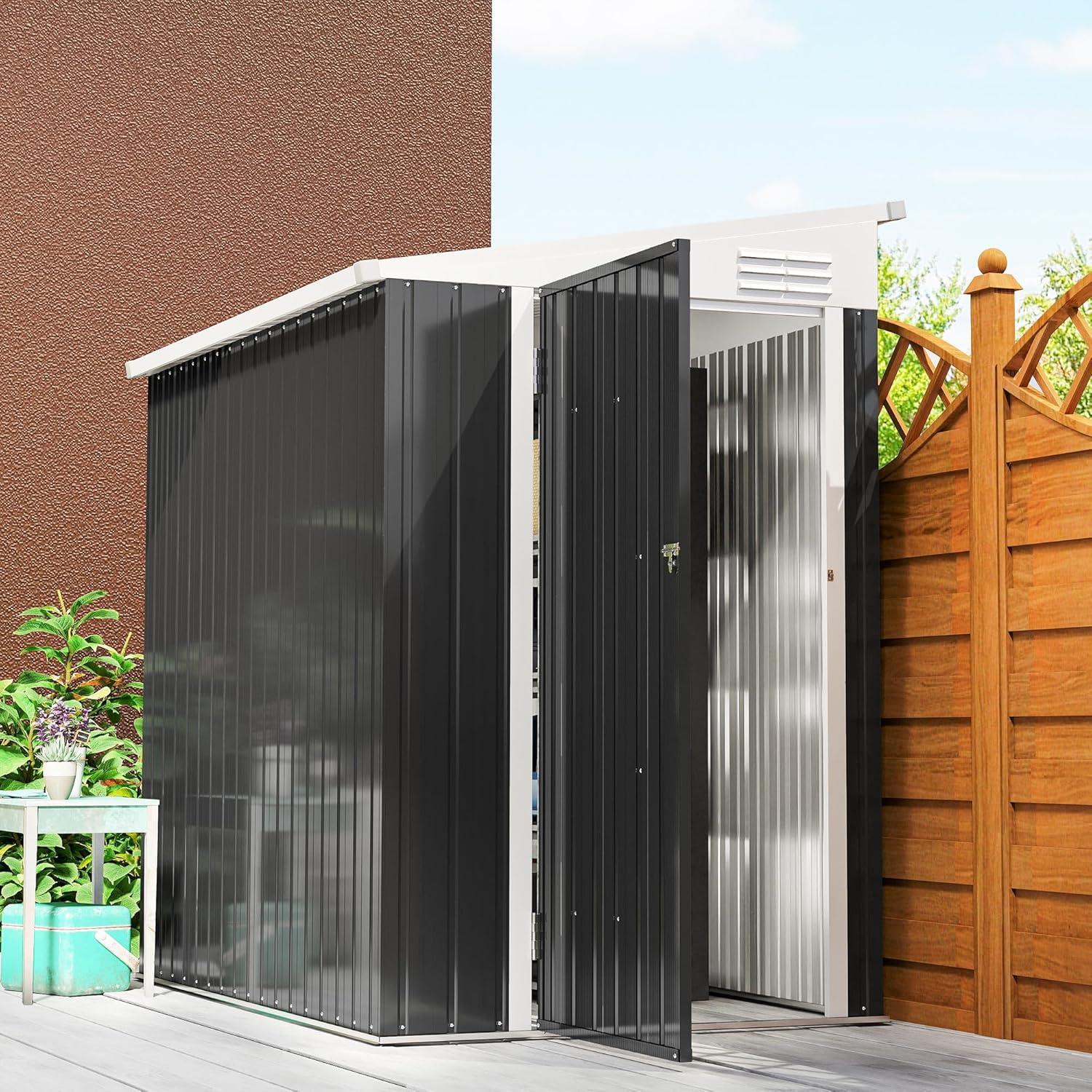 Outsunny Metal Lean-to Storage Shed