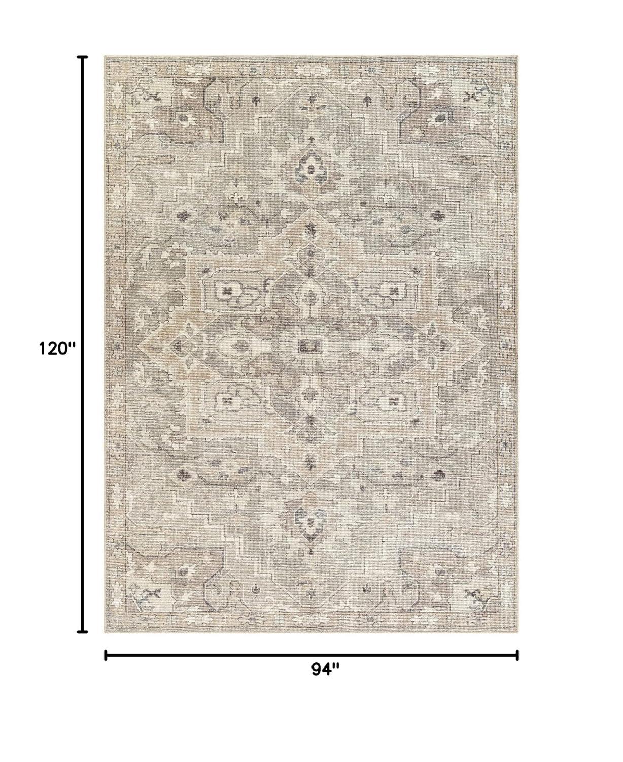 Livabliss Elaziz Boho Moroccan Area Rug,7'10" x 10'2",Gray
