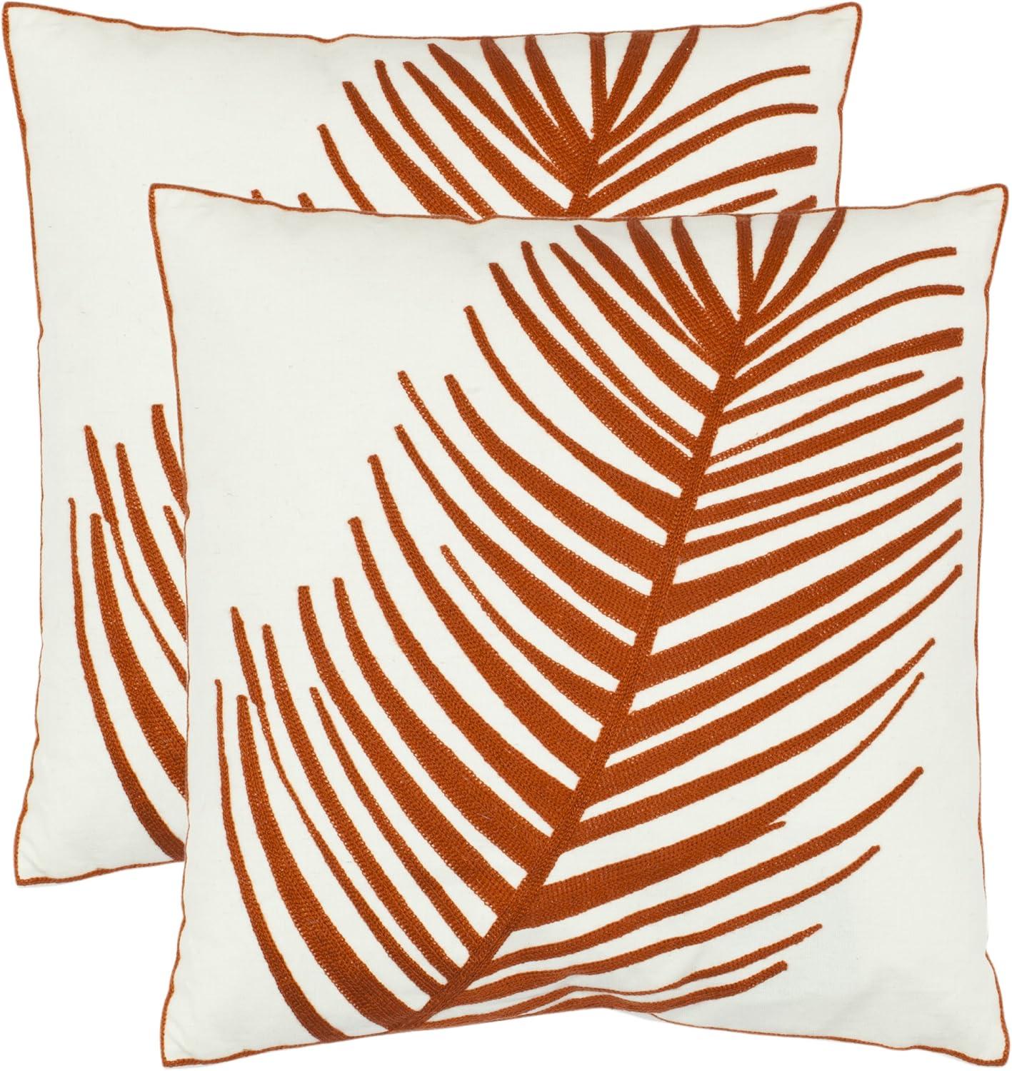 Floral Feather Reversible Throw Pillow