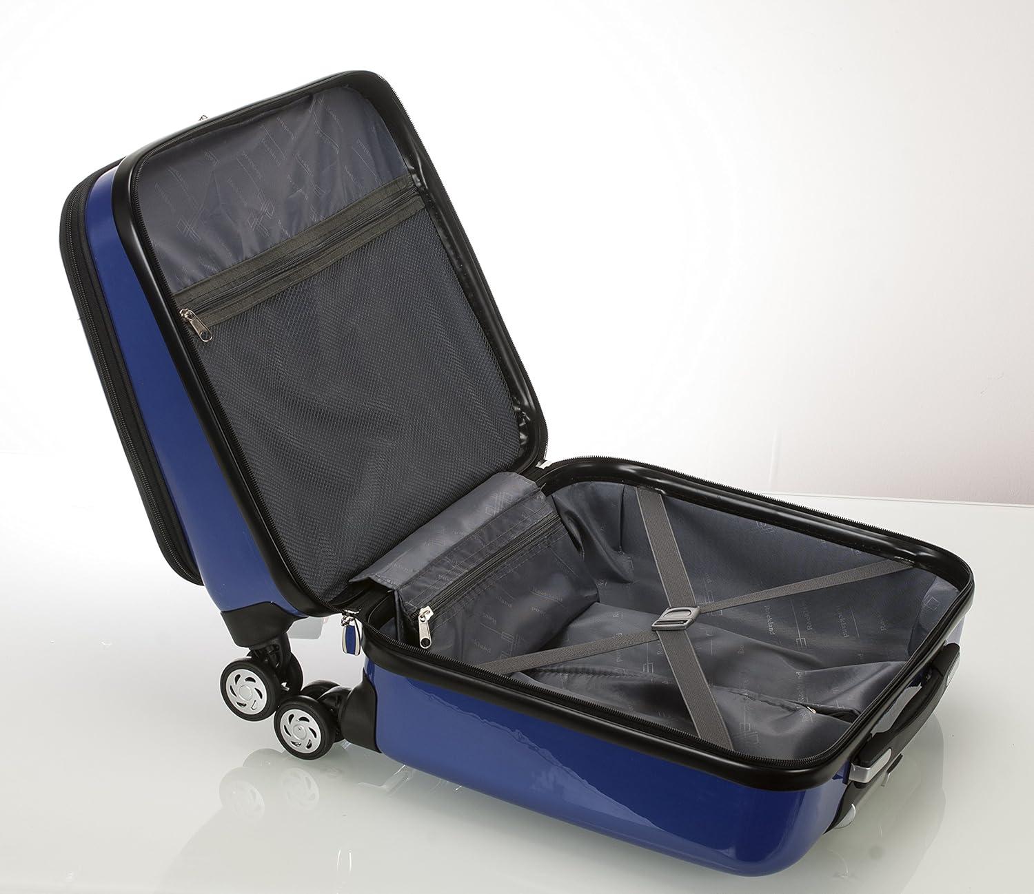 Rockland Revolution Hardside Rolling Computer Case Blue Carry-On 17-Inch