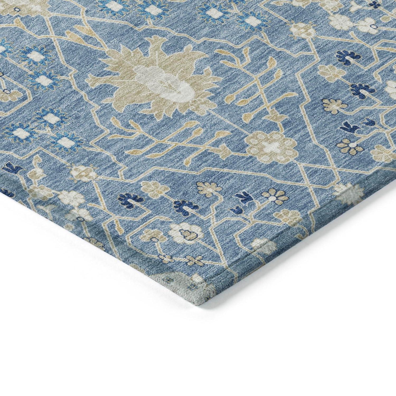 Addison Rugs Chantille Indoor/Outdoor Modern Abstract Denim Washable Rectangle Rug, 1'8" x 2'6"