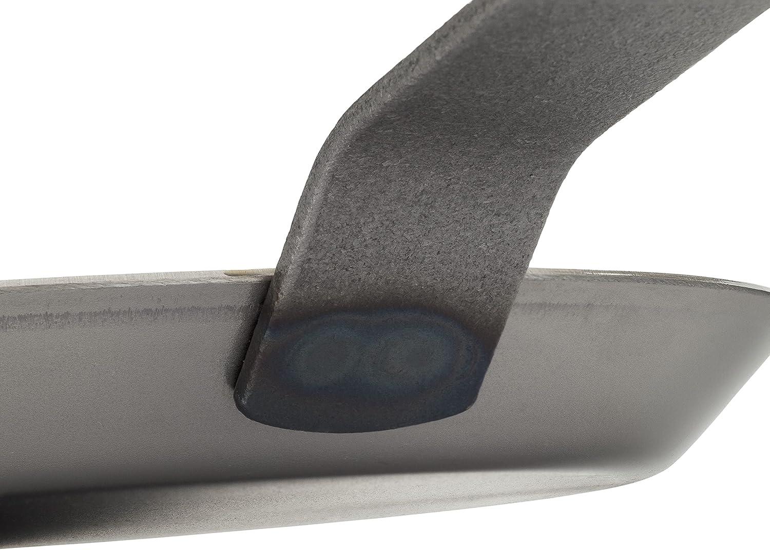 9.5-Inch Gray Carbon Steel Crepe Pan with Iron Handle