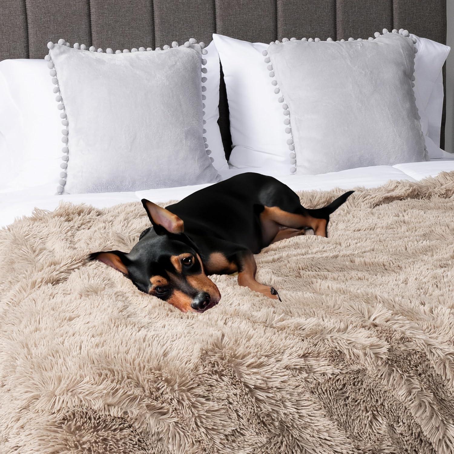 PetAmi Faux Fur Sherpa Pet Blanket
