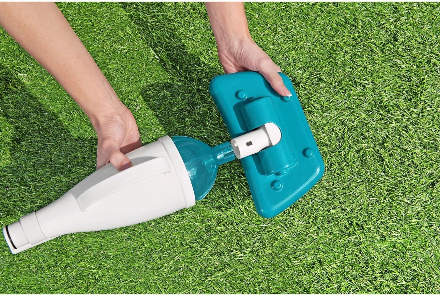 Bestway Flowclear AquaCrawl 88 Inch Pool Vacuum for 15 Feet Above Ground Pools with Removable Debris Bag, Suction Nozzle, Skimmer Head, and Adapters
