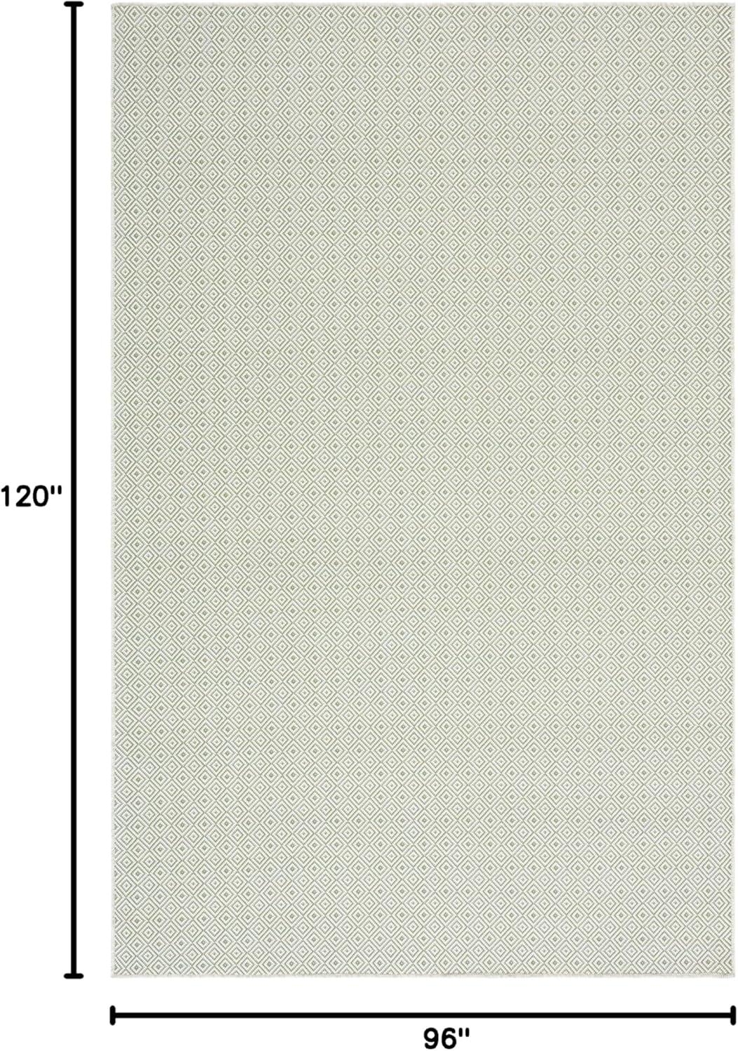 SAFAVIEH Hampton Ali Diamond Indoor/Outdoor Area Rug, Navy/Ivory, 8' x 10'