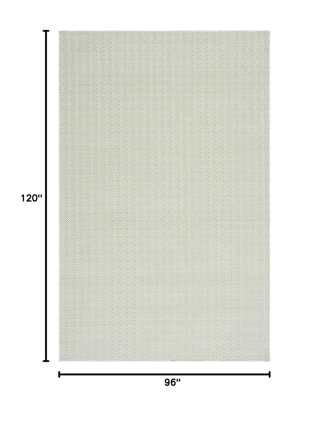 SAFAVIEH Hampton Ali Diamond Indoor/Outdoor Area Rug, Navy/Ivory, 8' x 10'