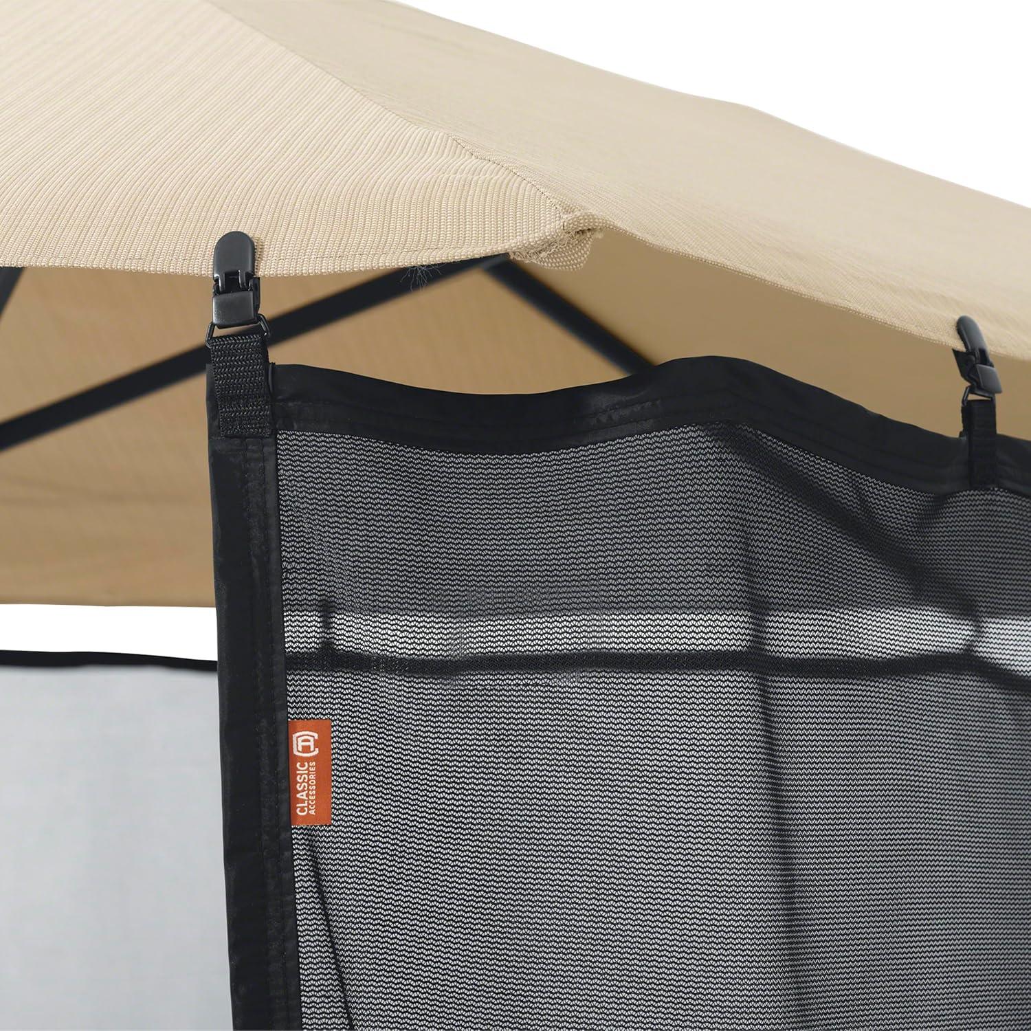 Classic Accessories Universal Patio Umbrella Shade Screen, Black