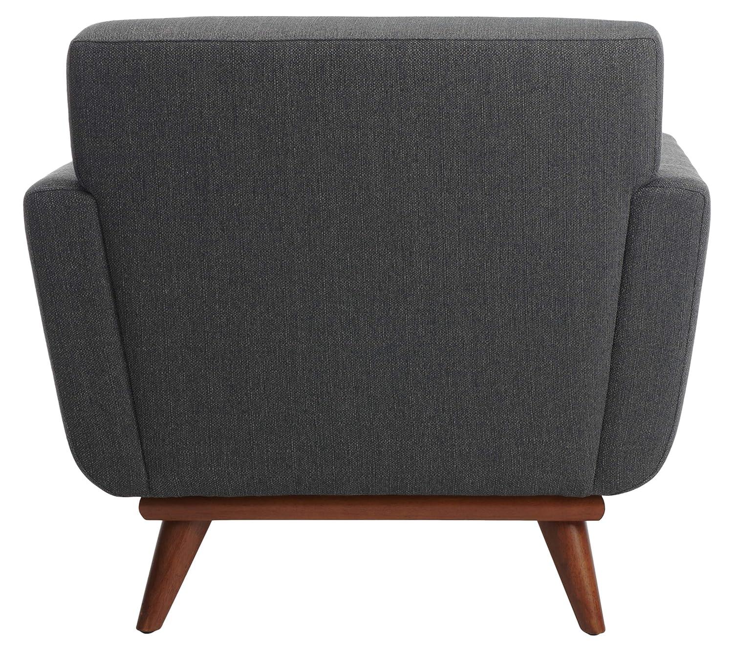 Opal Linen Tufted Arm Chair - Dark Teal - Safavieh