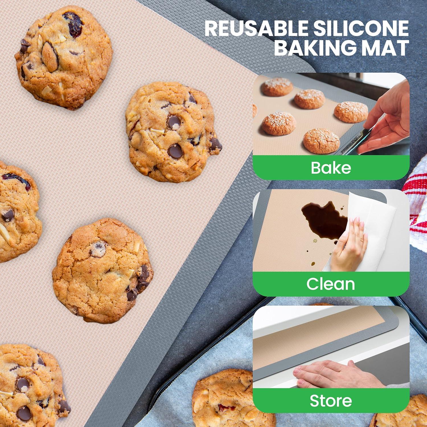 NutriChef NutriChef Non-Stick Silicone 2 Piece Baking Sheet Set (Set of 2)