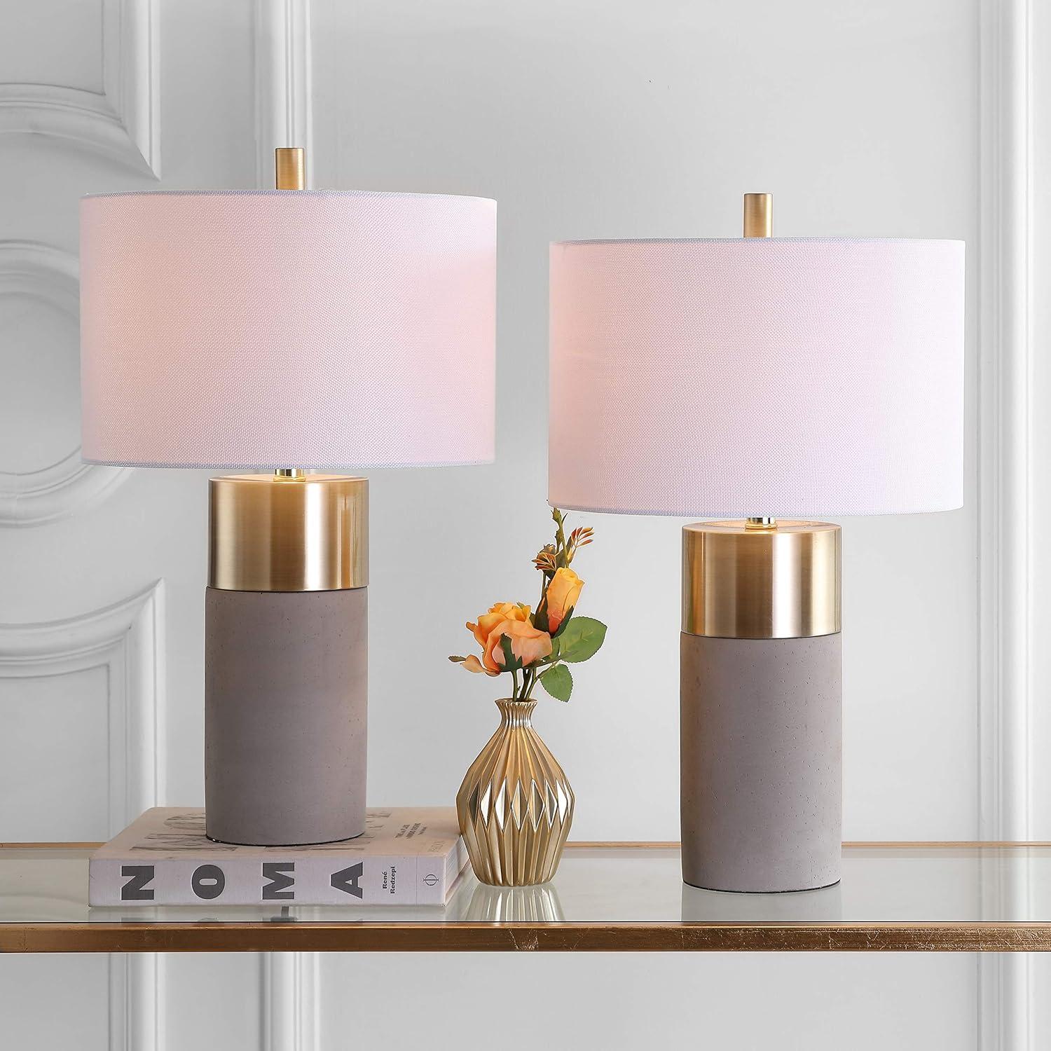 Everly Quinn Mildner Concrete Table Lamp (Set of 2)