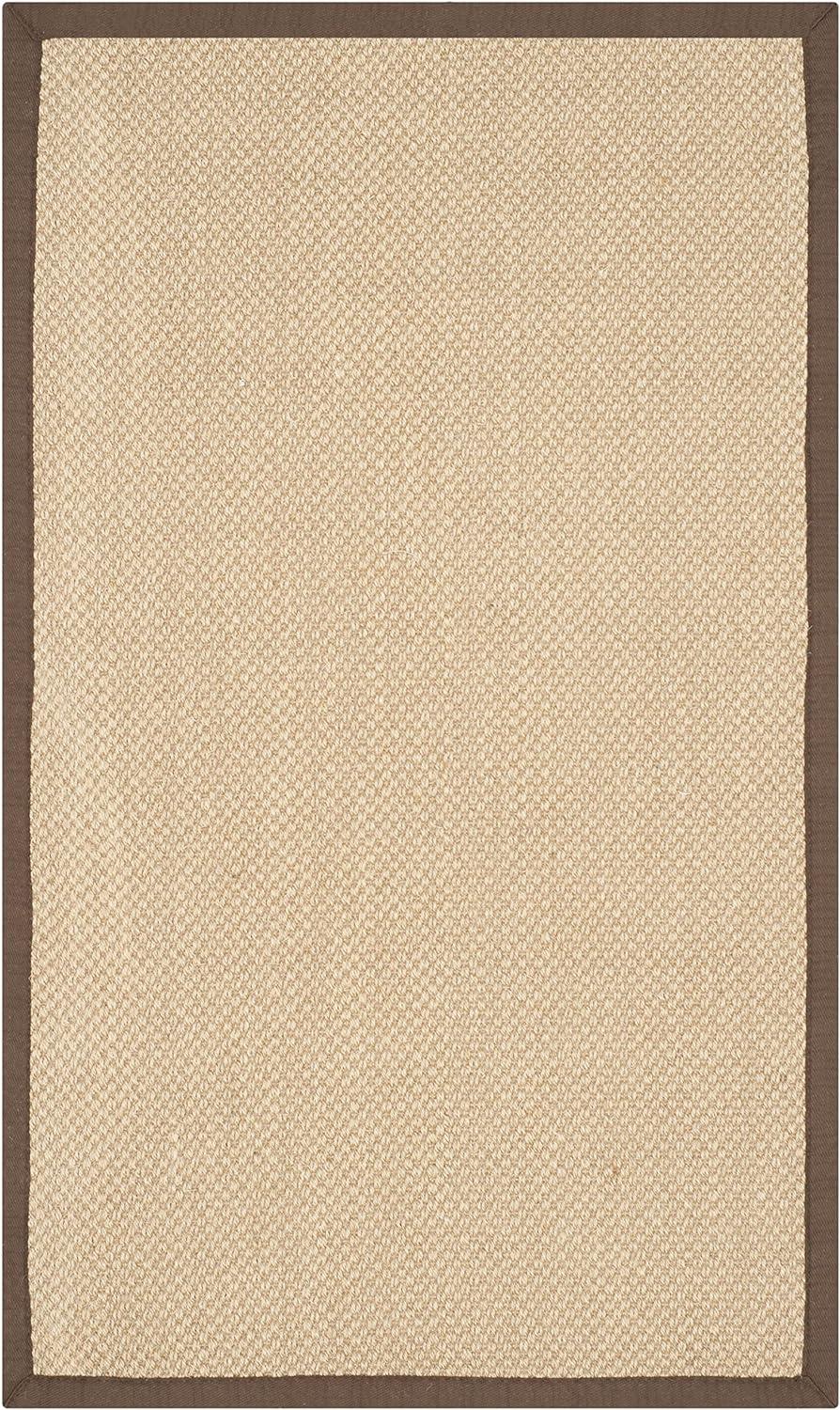 Natural Fiber NF141 Power Loomed Indoor Accent Rug - Maize/Brown - 3'x5' - Safavieh.